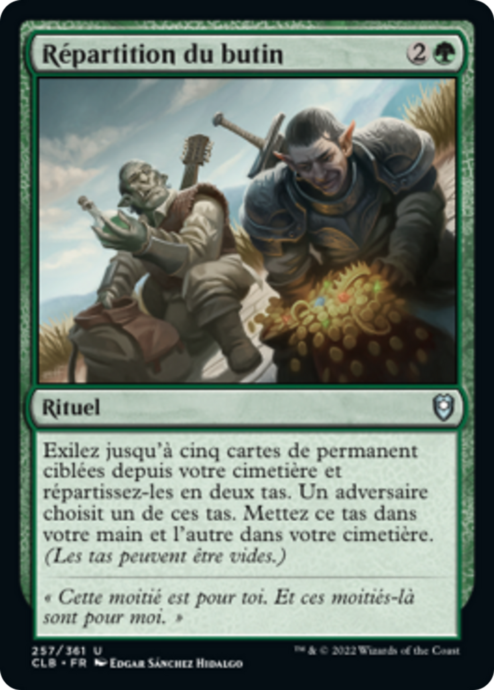 Répartition du butin — Commander Legends: Battle for Baldur's Gate — Magic: The Gathering