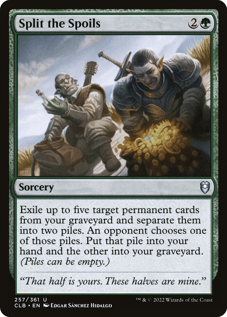 Répartition du butin — Commander Legends: Battle for Baldur's Gate — Magic: The Gathering
