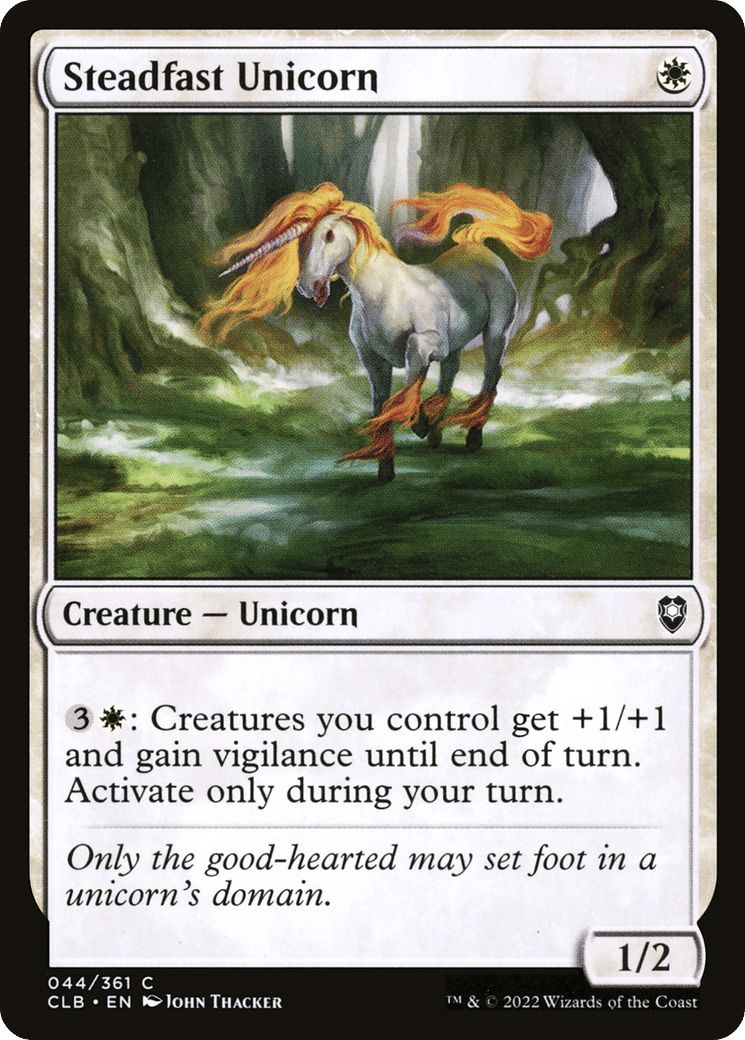 Steadfast Unicorn — Commander Legends: Battle for Baldur's Gate — Magic: The Gathering