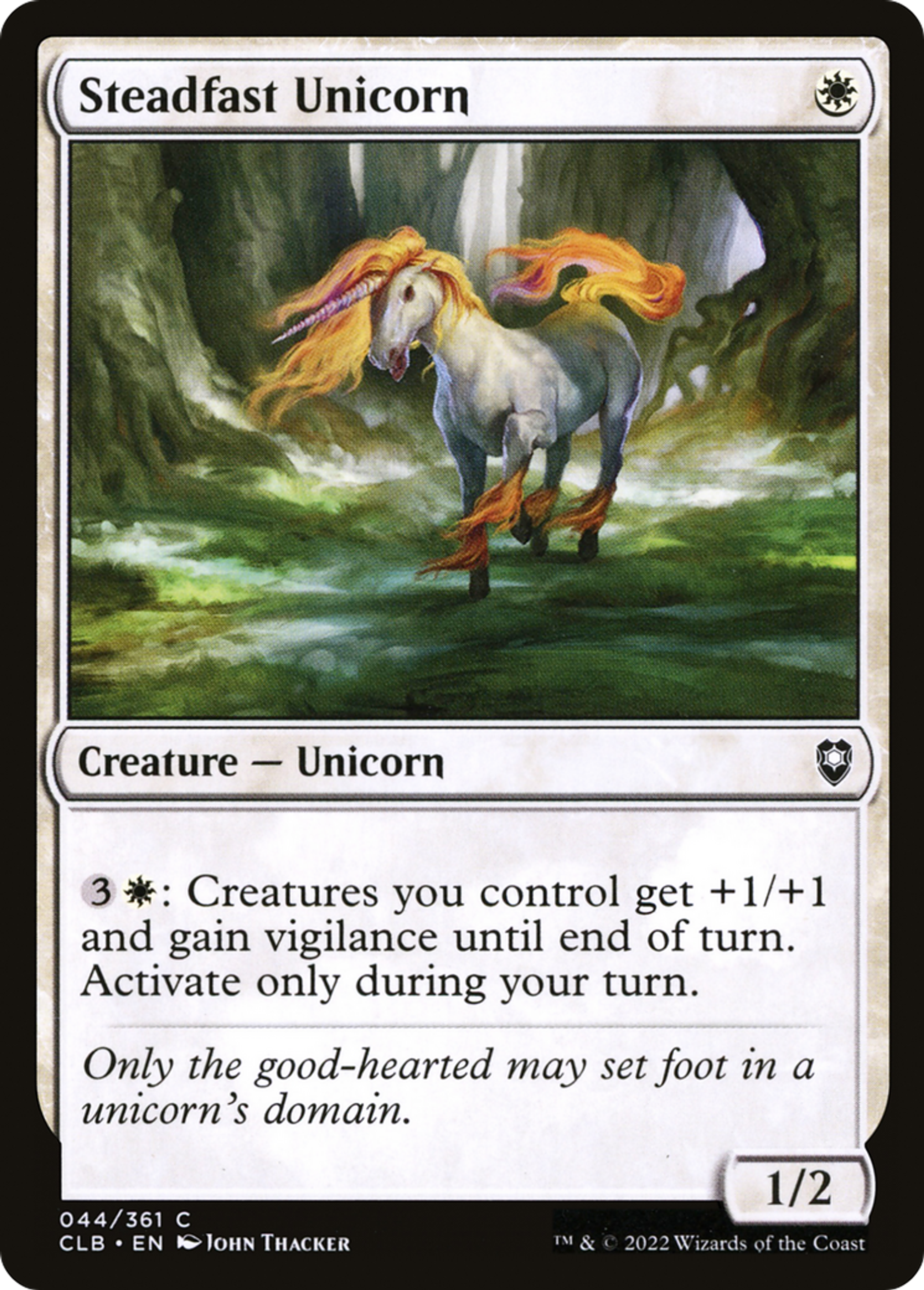 Steadfast Unicorn — Commander Legends: Battle for Baldur's Gate — Magic: The Gathering
