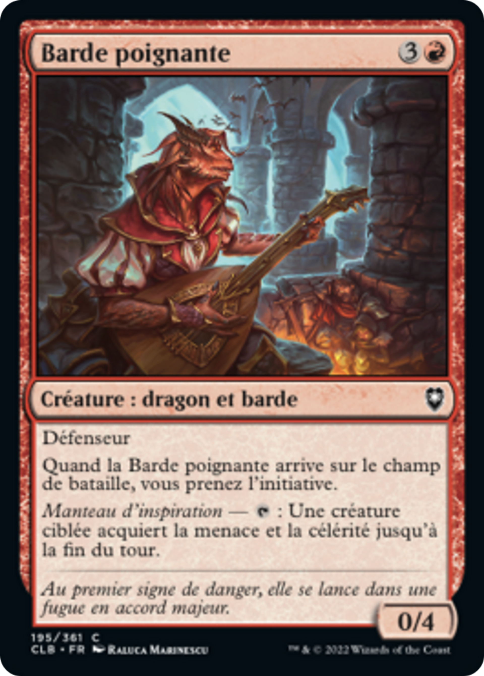 Barde poignante — Commander Legends: Battle for Baldur's Gate — Magic: The Gathering