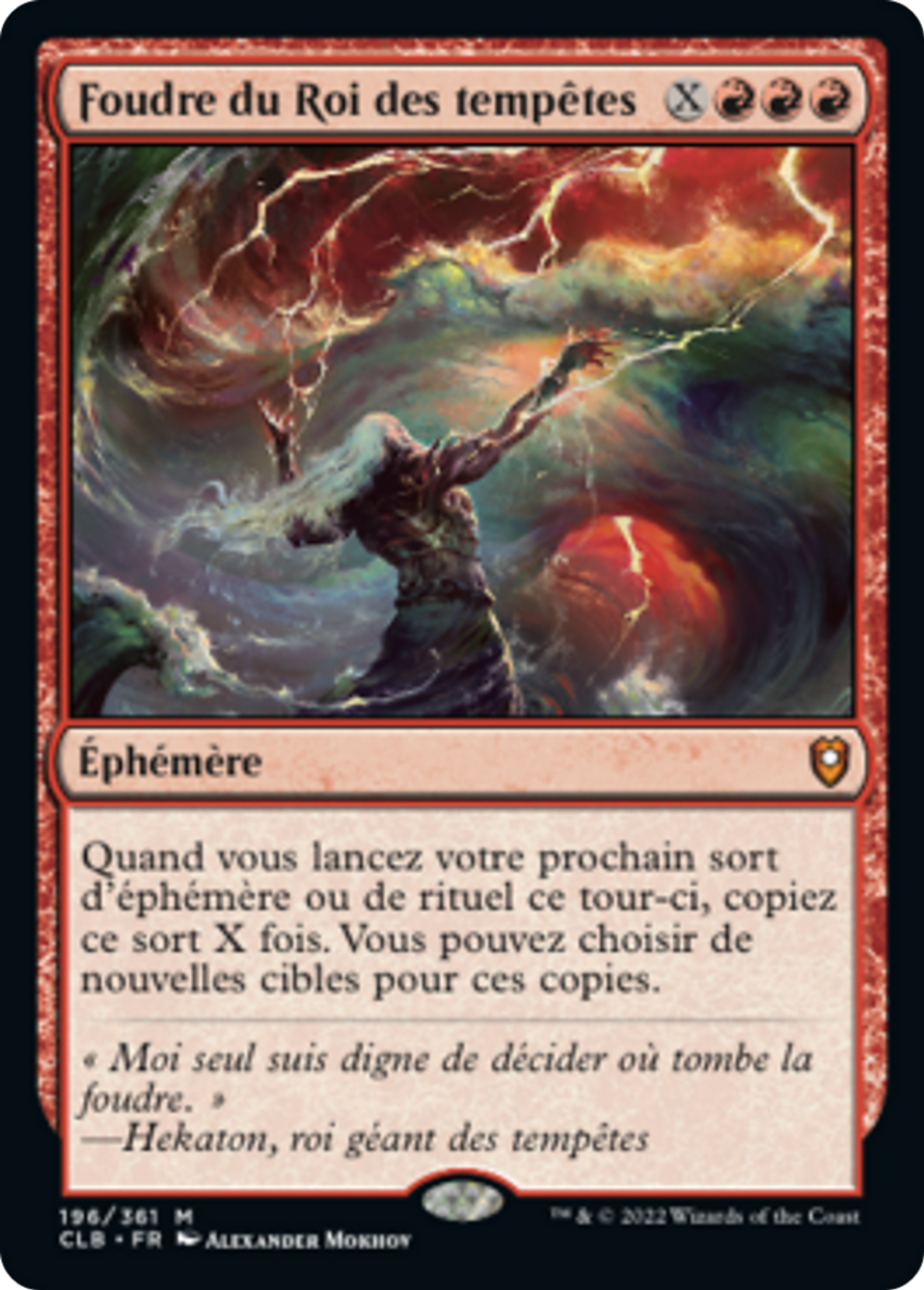 Foudre du Roi des tempêtes — Commander Legends: Battle for Baldur's Gate — Magic: The Gathering