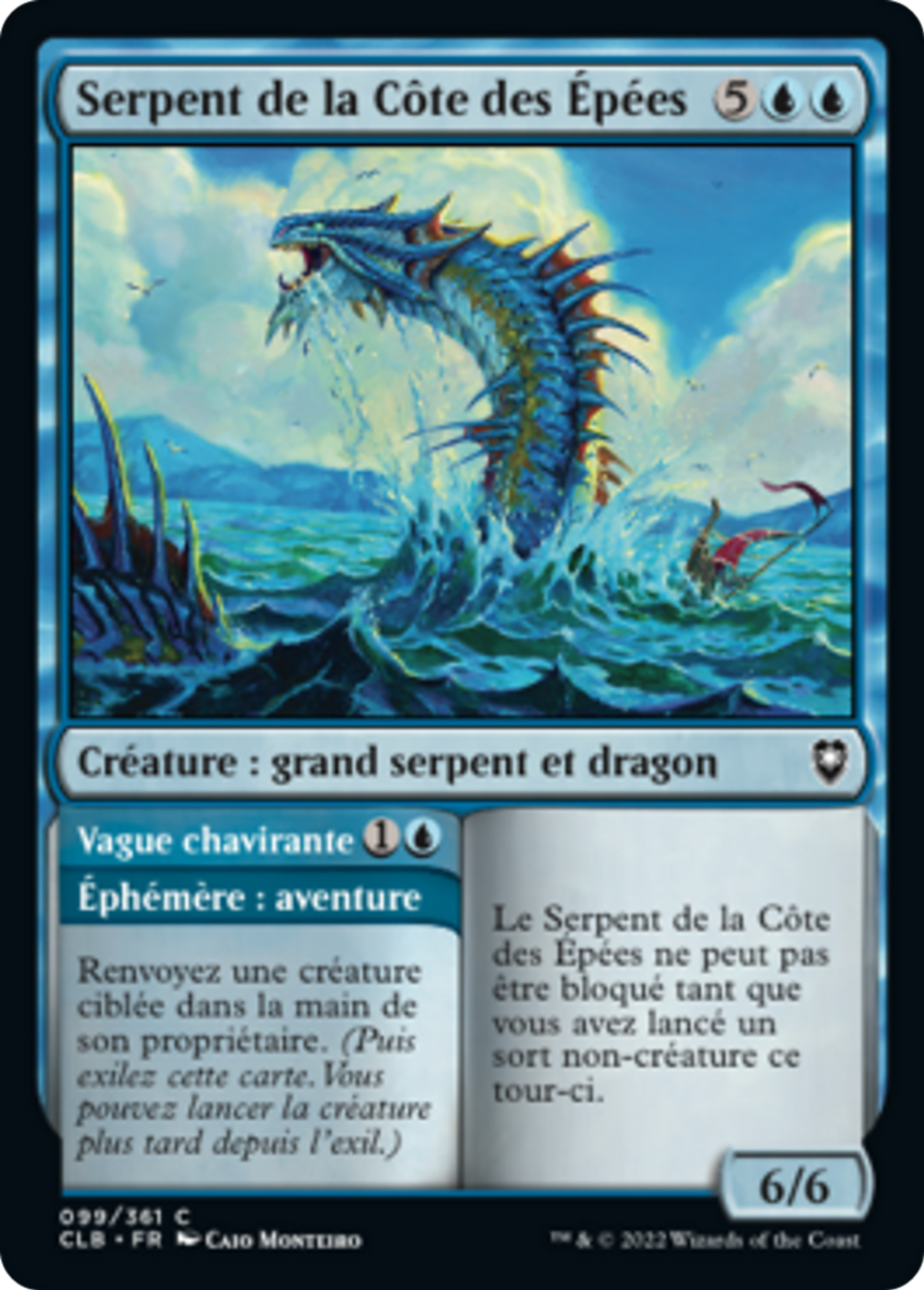 Serpent de la Côte des Épées // Vague chavirante — Commander Legends: Battle for Baldur's Gate — Magic: The Gathering