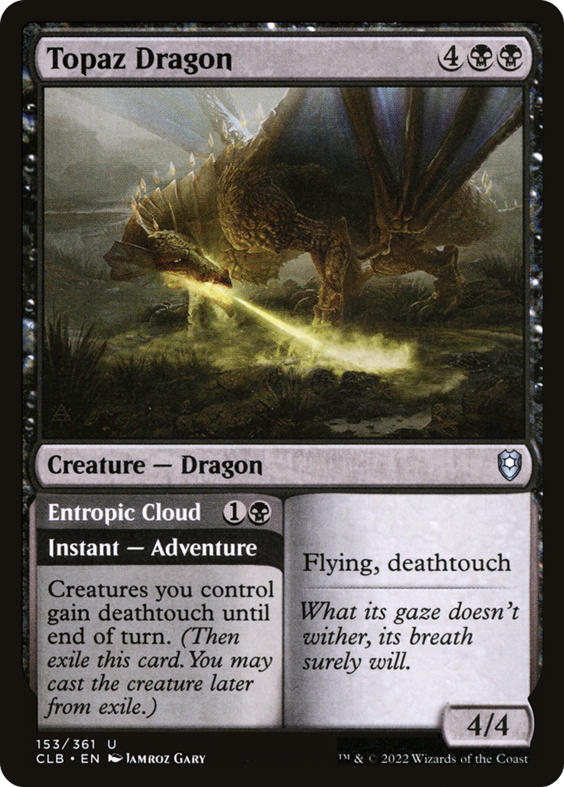 Topaz Dragon // Entropic Cloud — Commander Legends: Battle for Baldur's Gate — Magic: The Gathering
