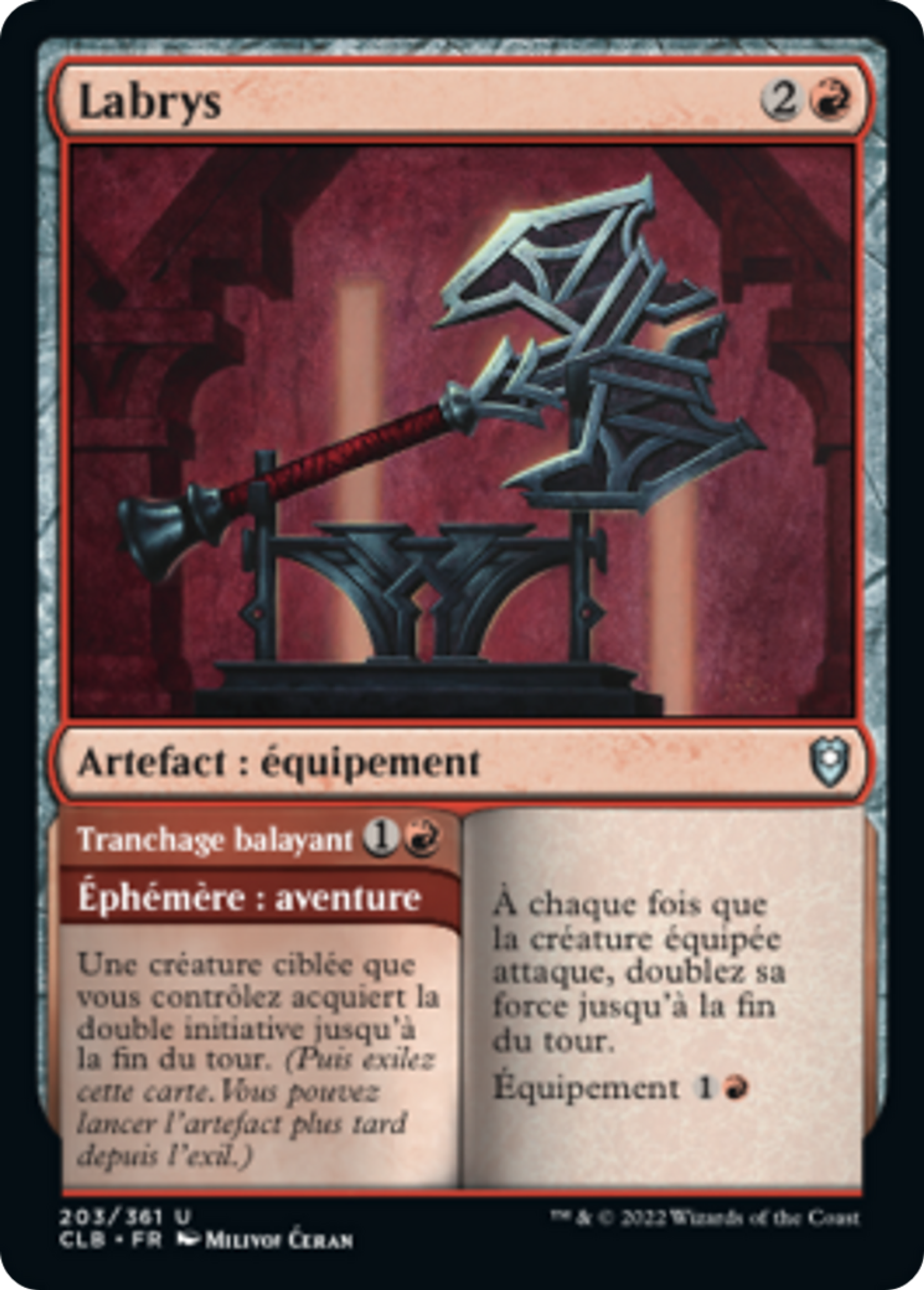 Labrys // Tranchage balayant — Commander Legends: Battle for Baldur's Gate — Magic: The Gathering