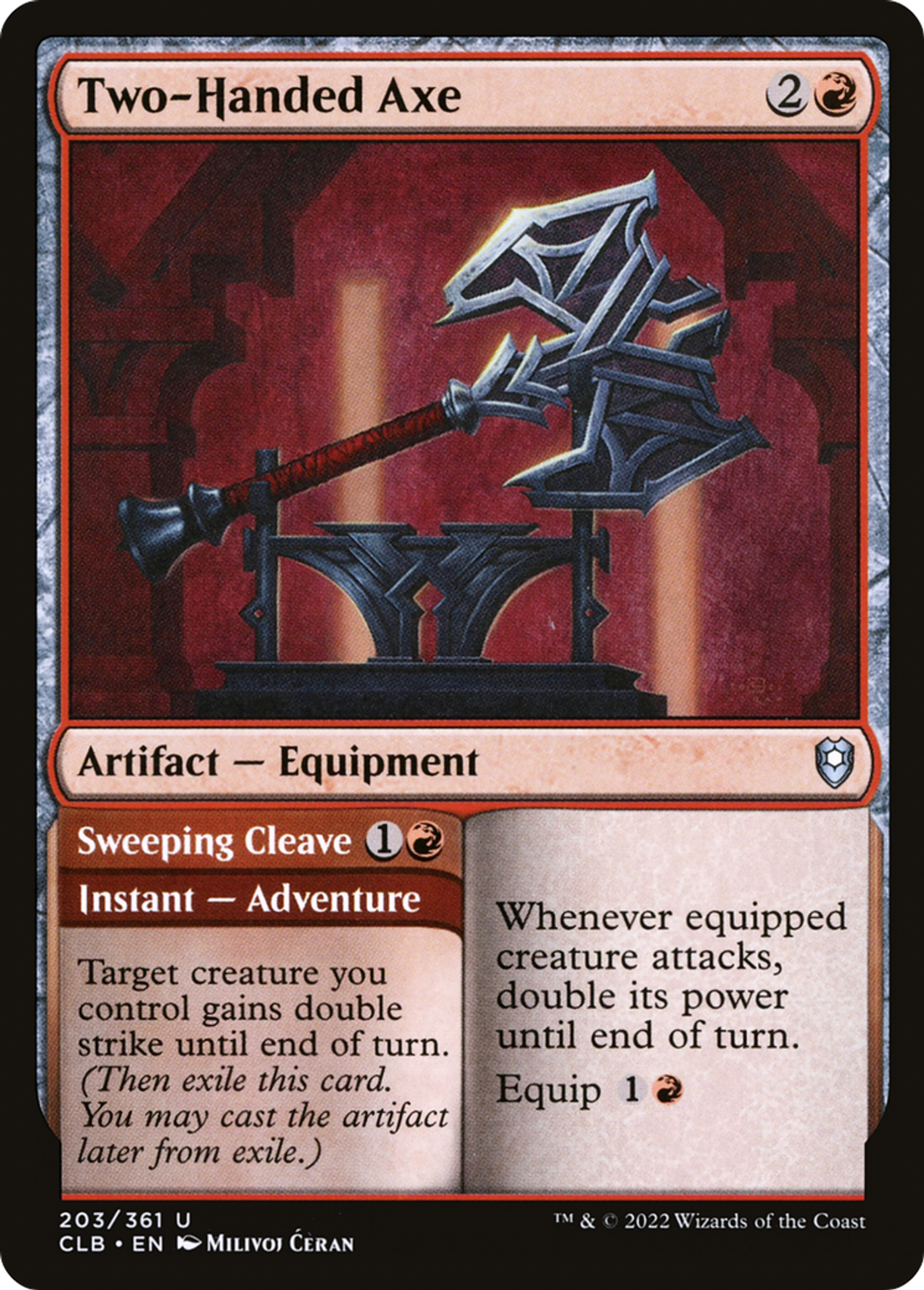 Two-Handed Axe // Sweeping Cleave — Commander Legends: Battle for Baldur's Gate — Magic: The Gathering
