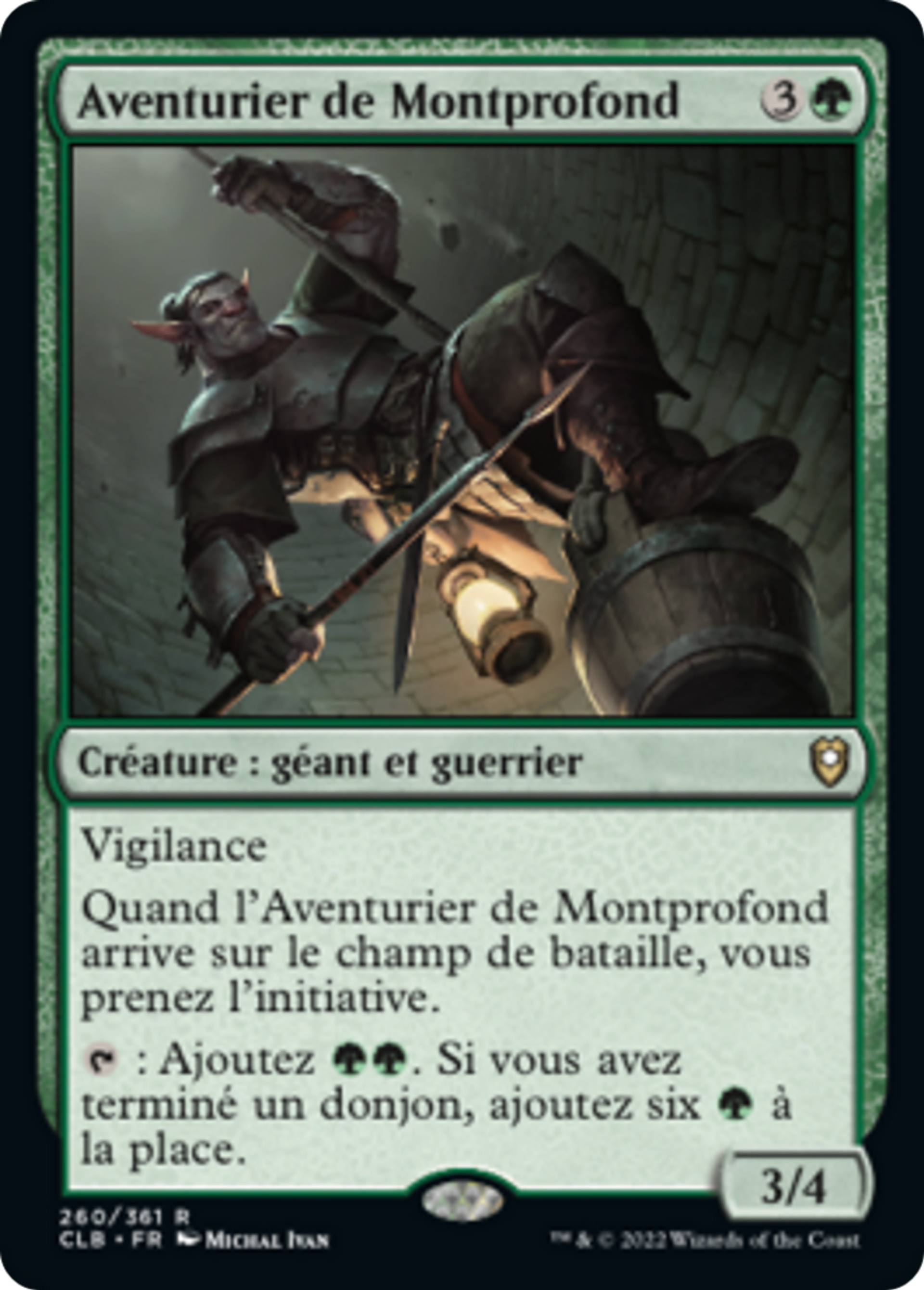 Aventurier de Montprofond — Commander Legends: Battle for Baldur's Gate — Magic: The Gathering
