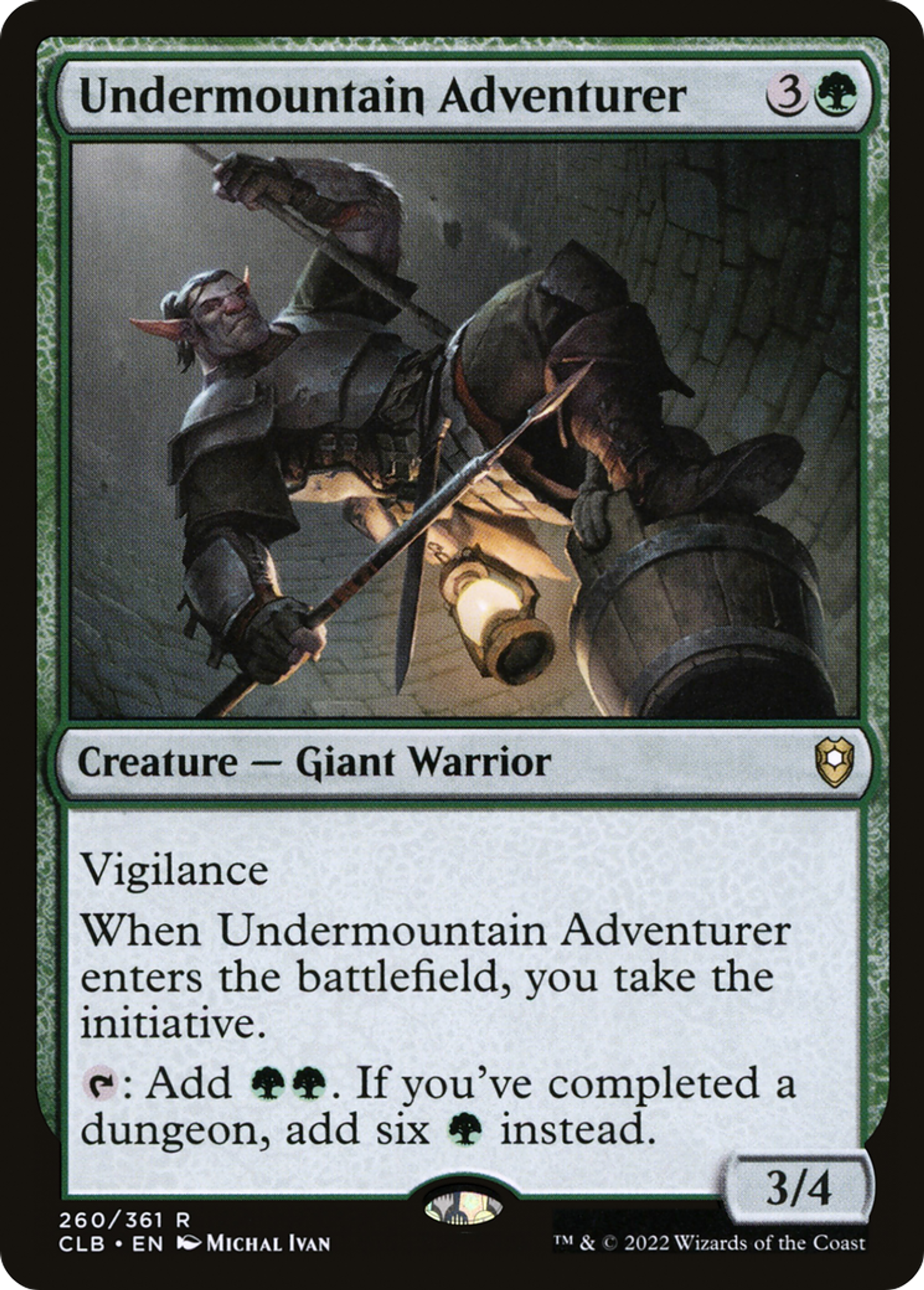 Undermountain Adventurer — Commander Legends: Battle for Baldur's Gate — Magic: The Gathering