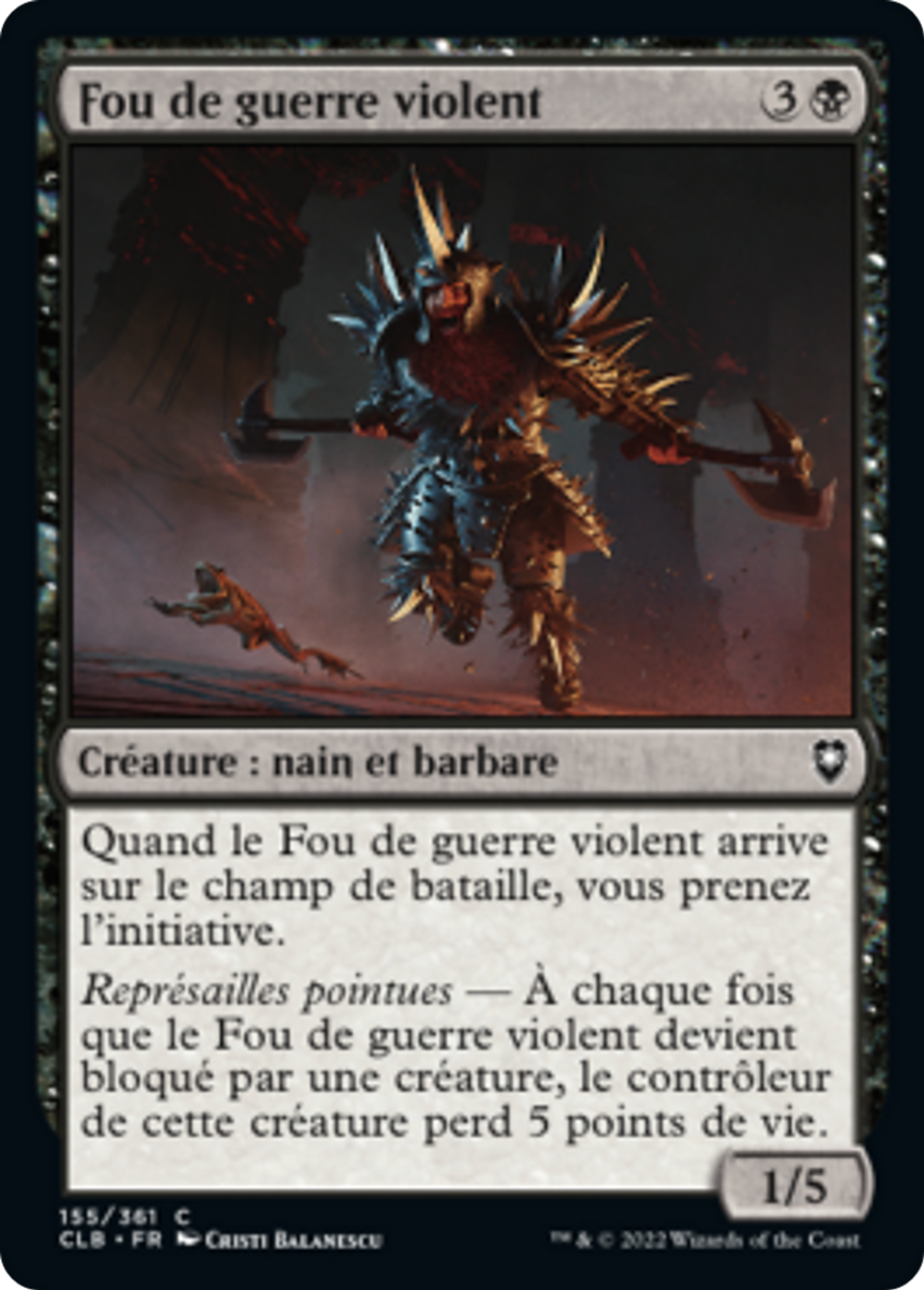 Fou de guerre violent — Commander Legends: Battle for Baldur's Gate — Magic: The Gathering