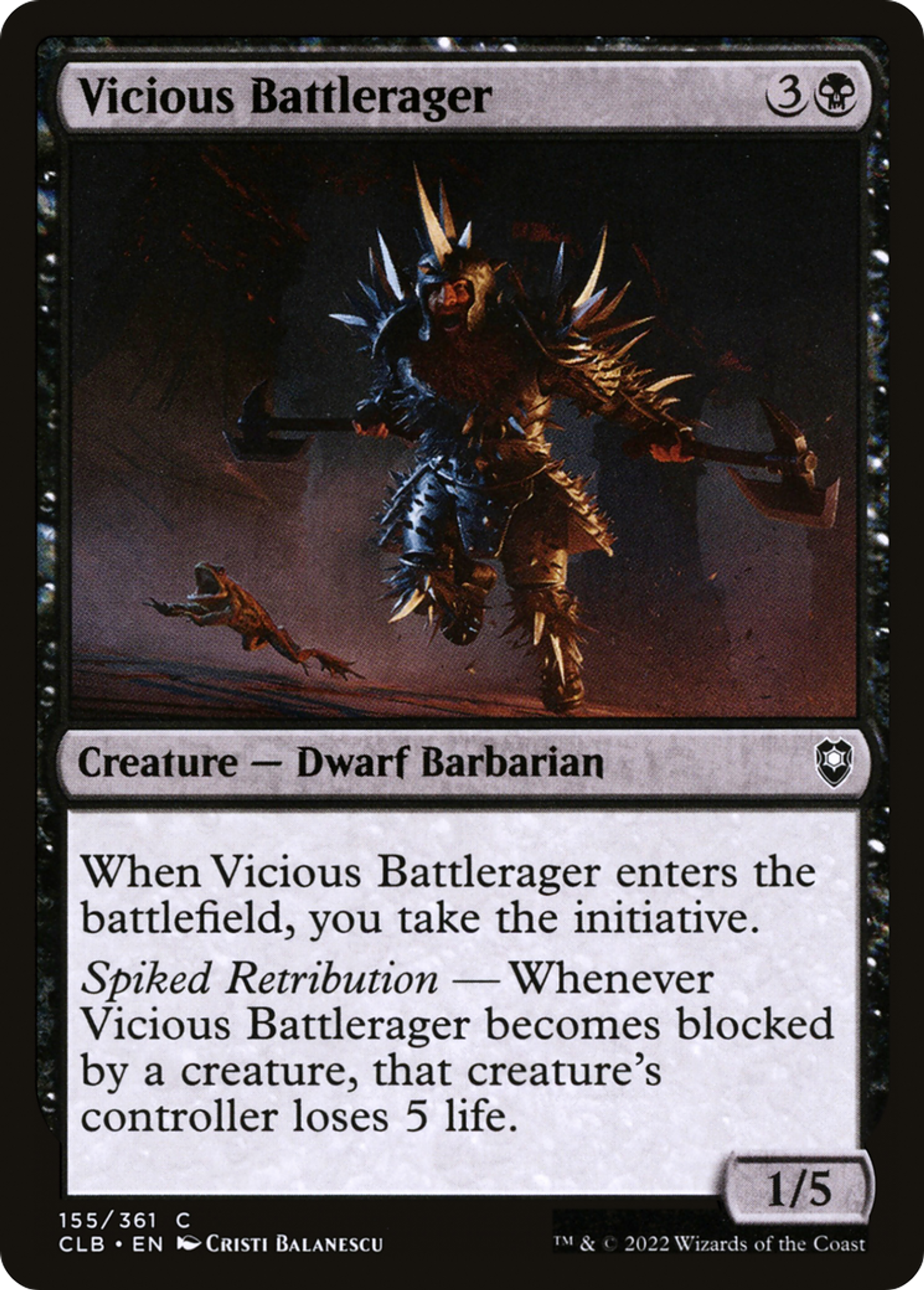 Vicious Battlerager — Commander Legends: Battle for Baldur's Gate — Magic: The Gathering