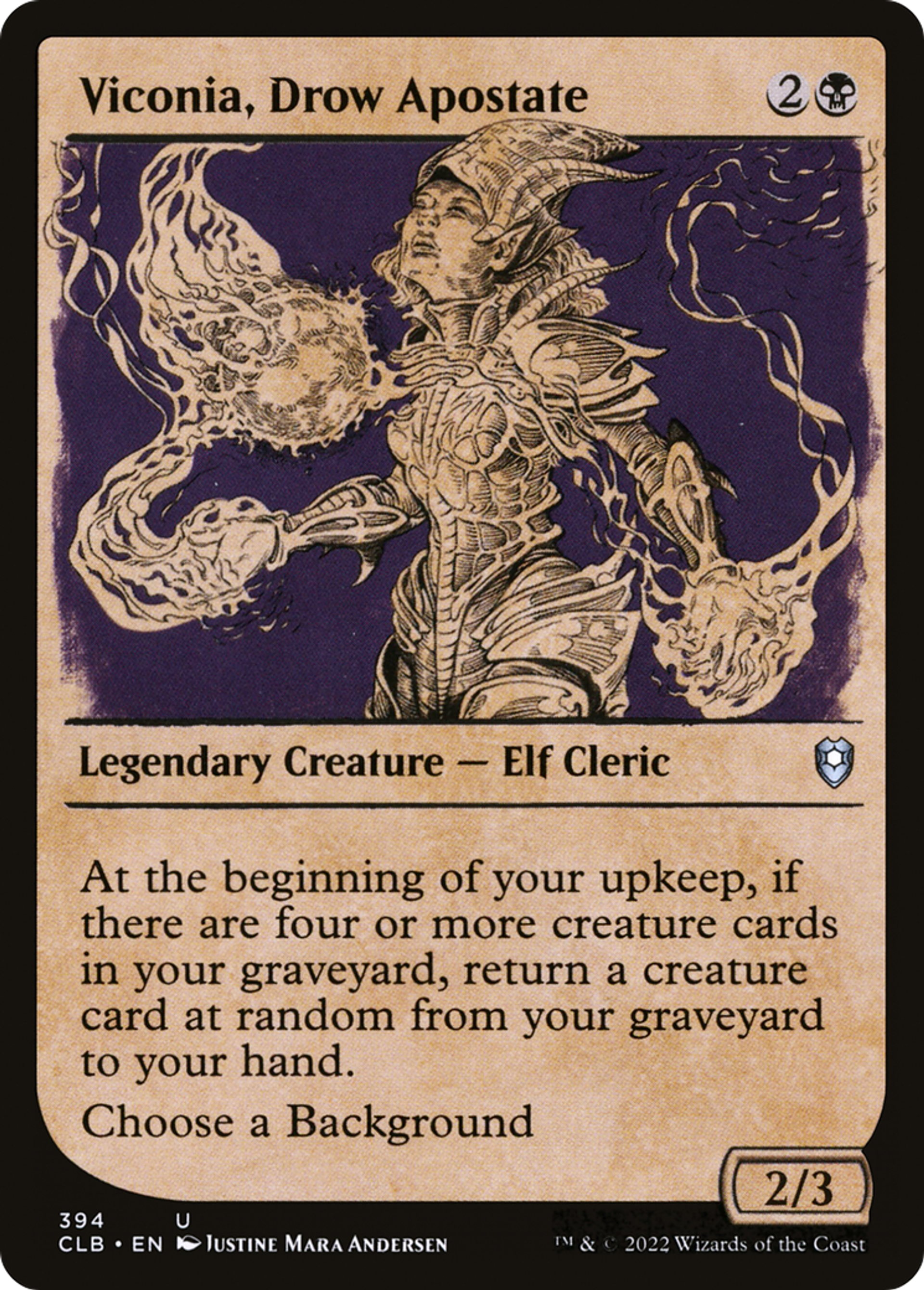 Viconia, Drow Apostate — Commander Legends: Battle for Baldur's Gate — Magic: The Gathering
