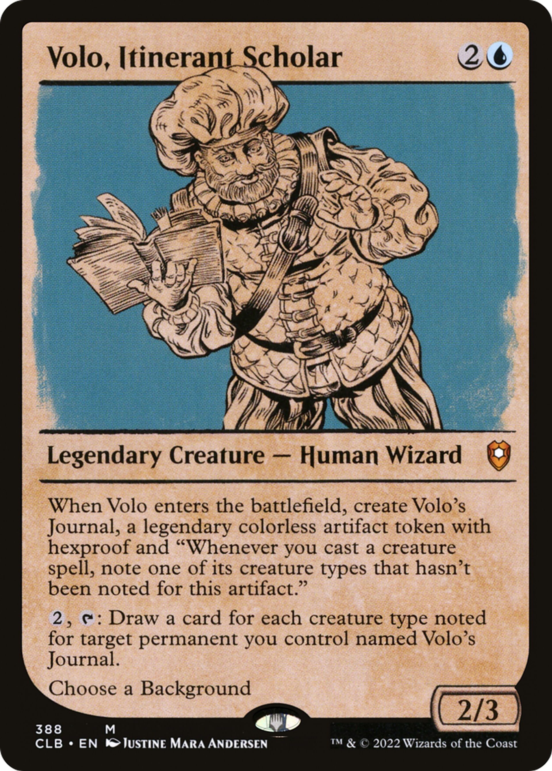 Volo, Itinerant Scholar — Commander Legends: Battle for Baldur's Gate — Magic: The Gathering