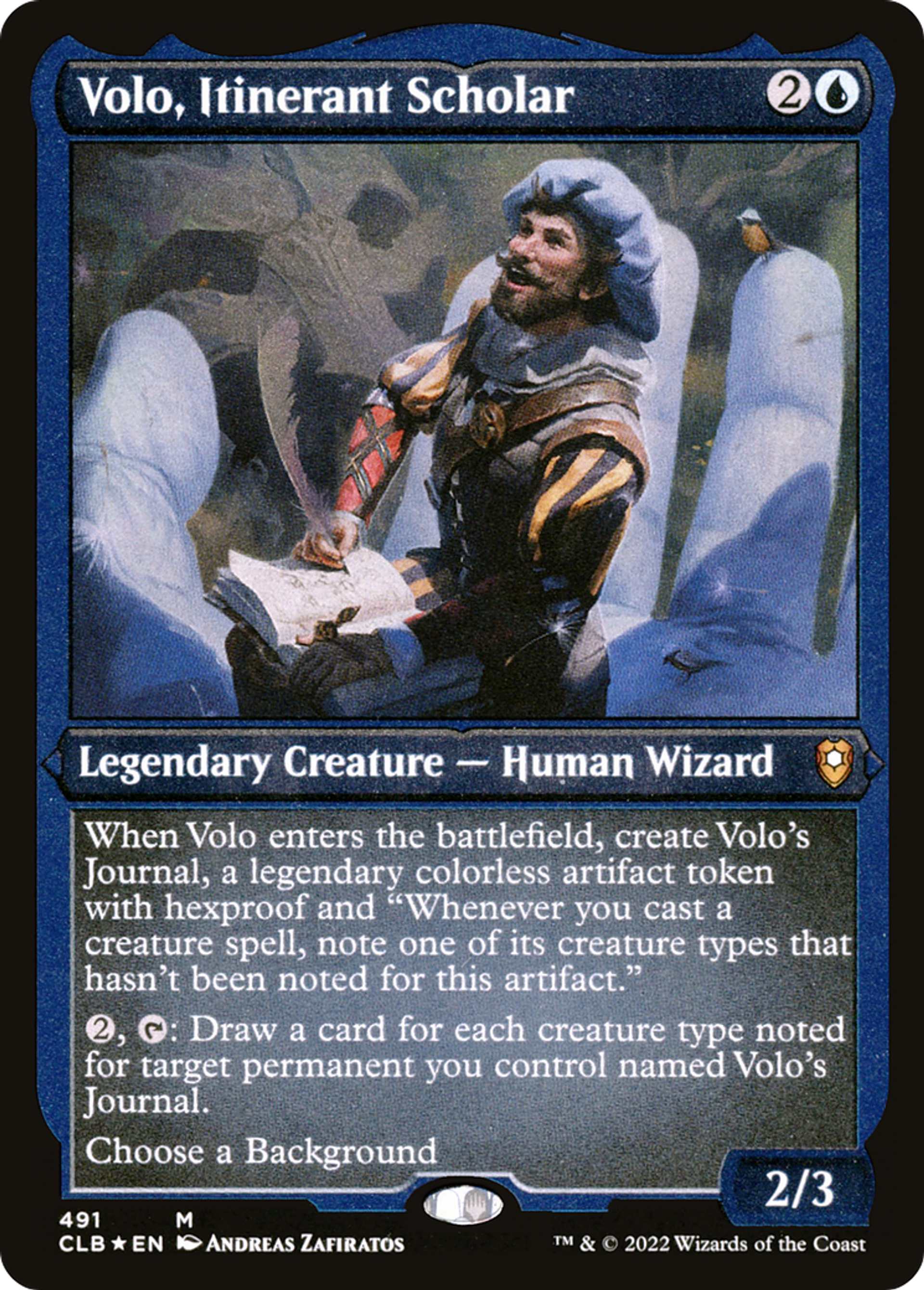 Volo, Itinerant Scholar — Commander Legends: Battle for Baldur's Gate — Magic: The Gathering