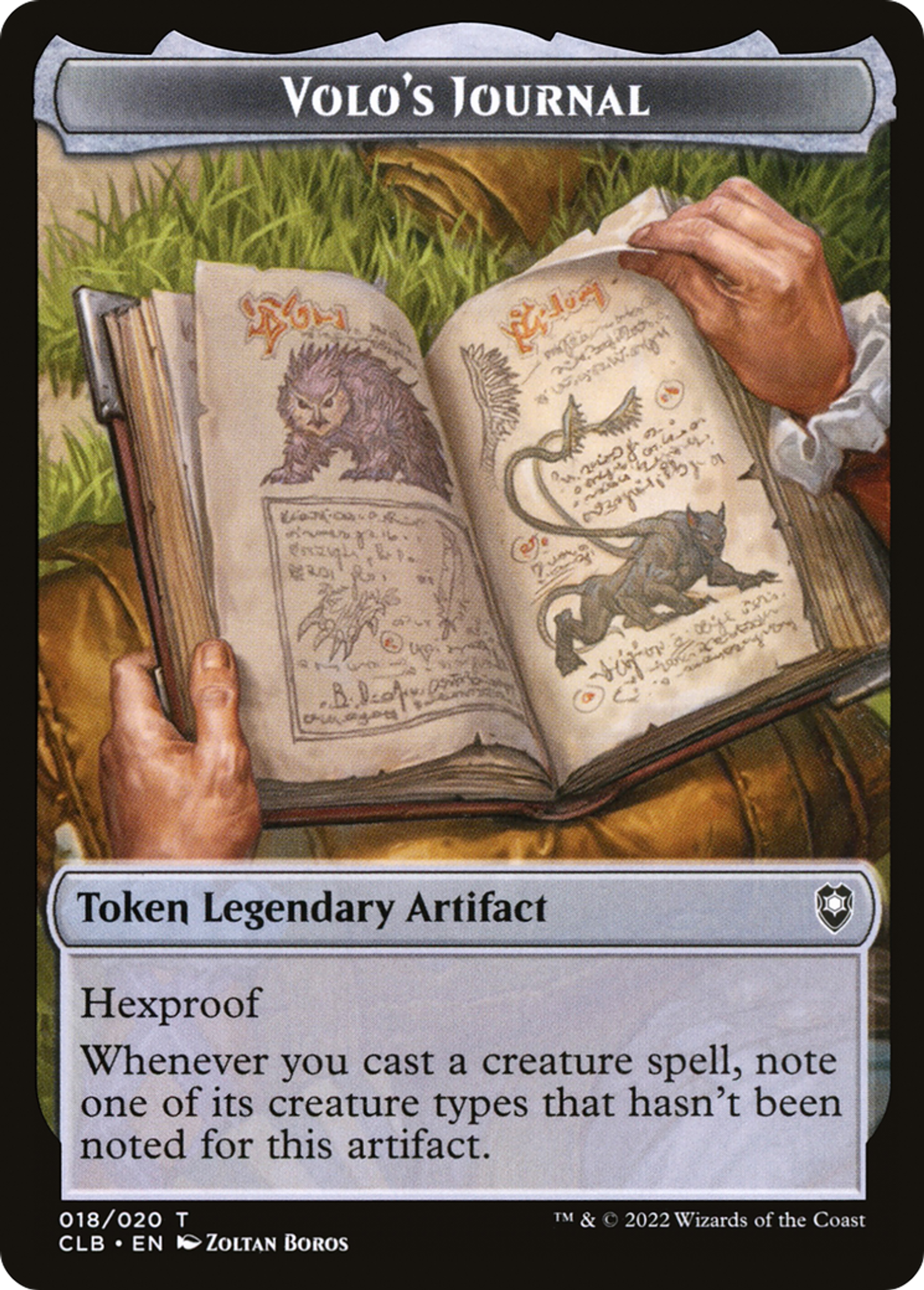 Volo's Journal — Commander Legends: Battle for Baldur's Gate — Magic: The Gathering