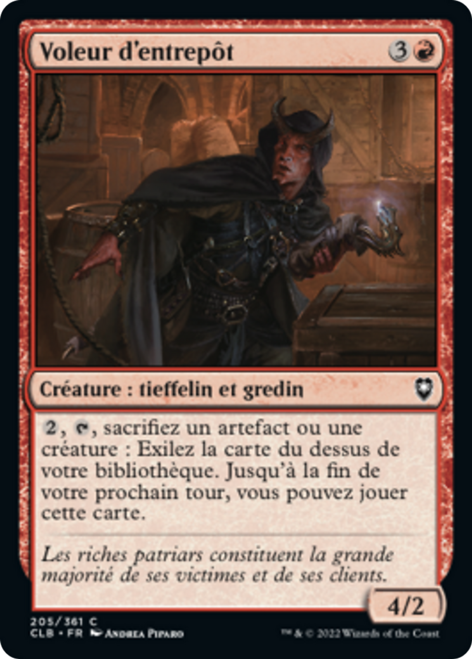 Voleur d'entrepôt — Commander Legends: Battle for Baldur's Gate — Magic: The Gathering