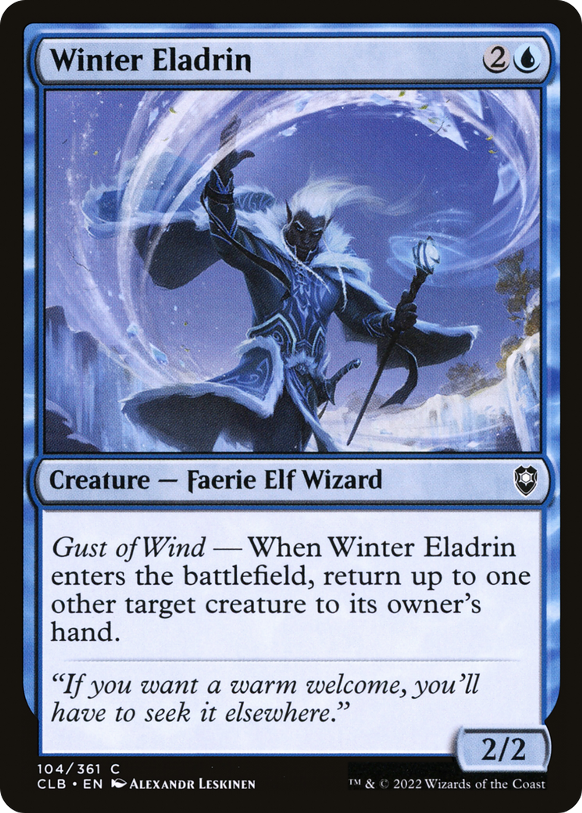 Winter Eladrin — Commander Legends: Battle for Baldur's Gate — Magic: The Gathering