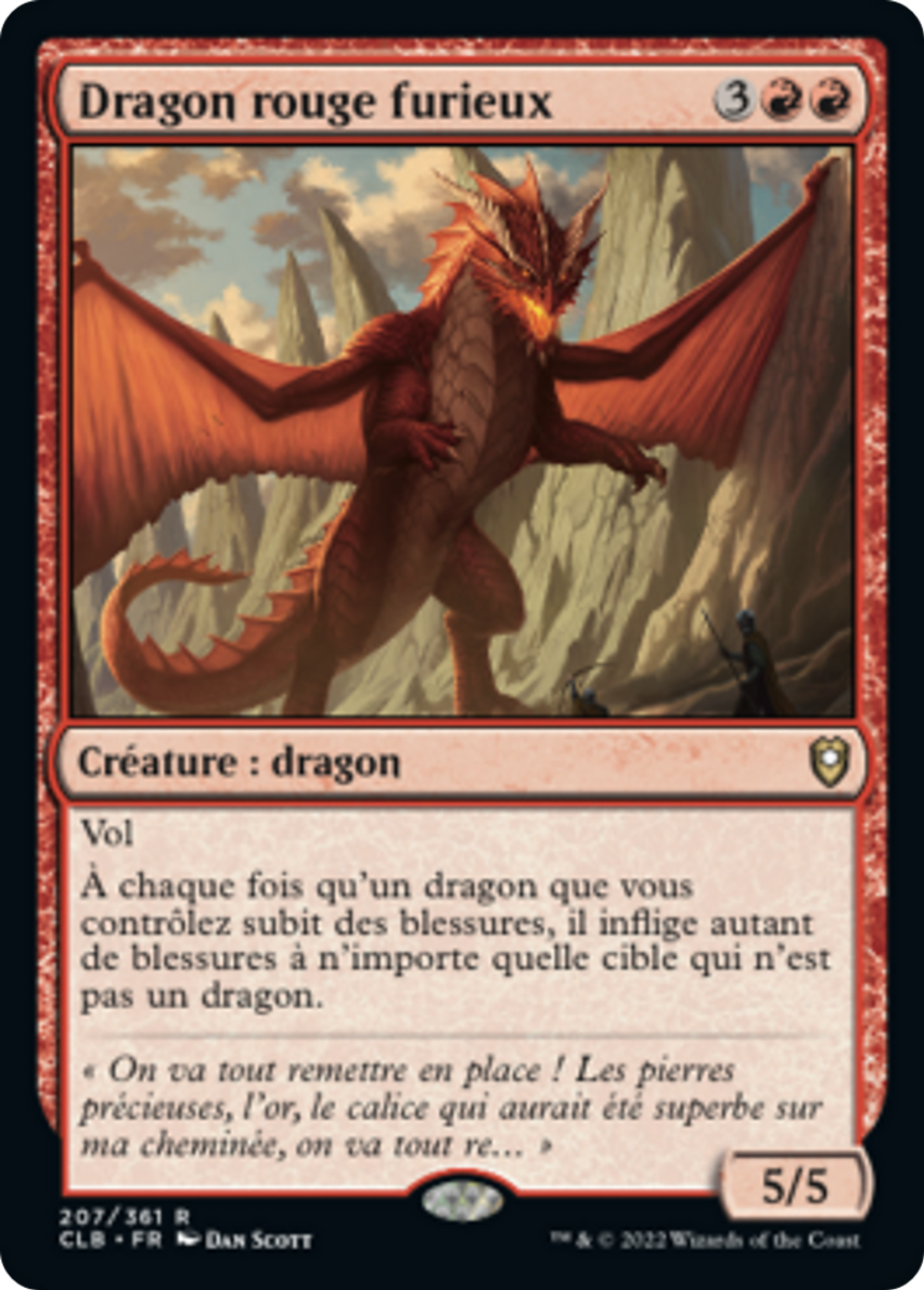 Dragon rouge furieux — Commander Legends: Battle for Baldur's Gate — Magic: The Gathering