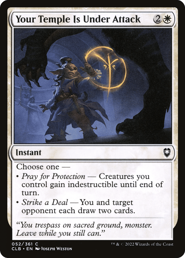 Your Temple Is Under Attack — Commander Legends: Battle for Baldur's Gate — Magic: The Gathering