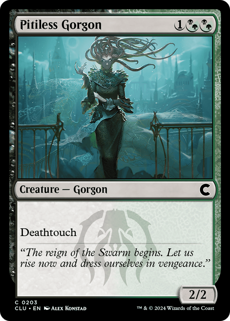 Pitiless Gorgon — Ravnica: Clue Edition — Magic: The Gathering