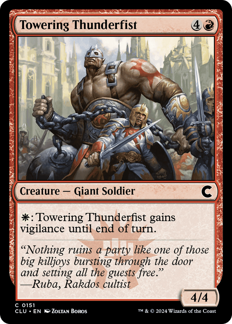Towering Thunderfist — Ravnica: Clue Edition — Magic: The Gathering