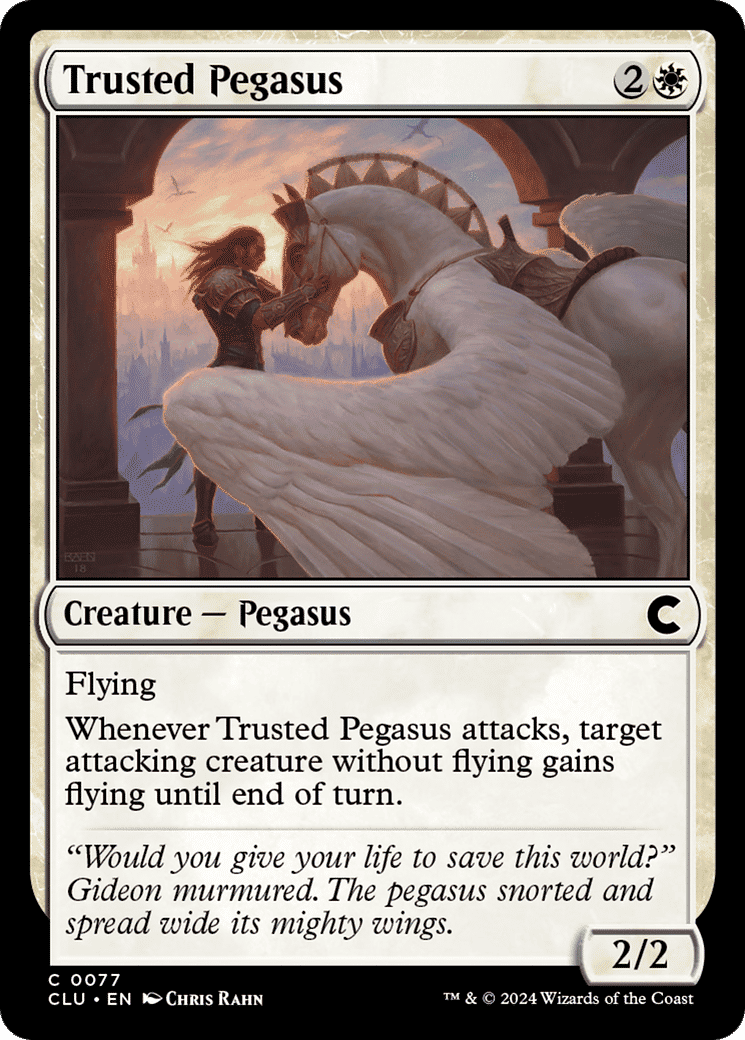 Trusted Pegasus — Ravnica: Clue Edition — Magic: The Gathering