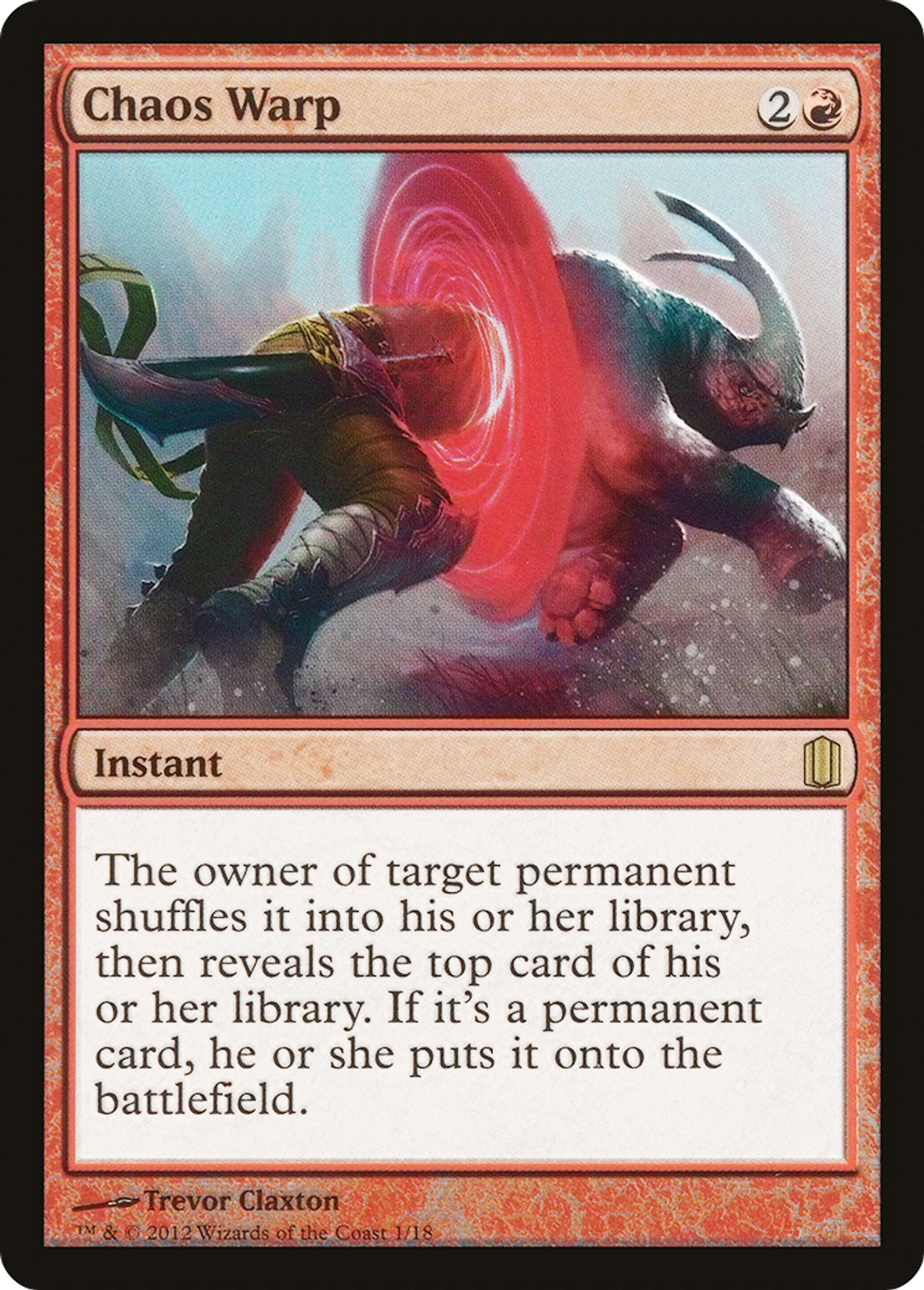 Chaos Warp — Commander's Arsenal — Magic: The Gathering