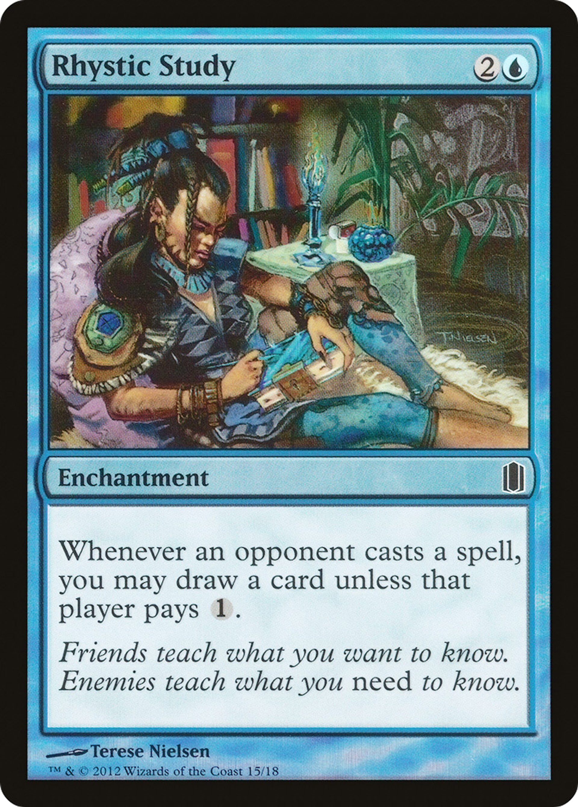Rhystic Study — Commander's Arsenal — Magic: The Gathering