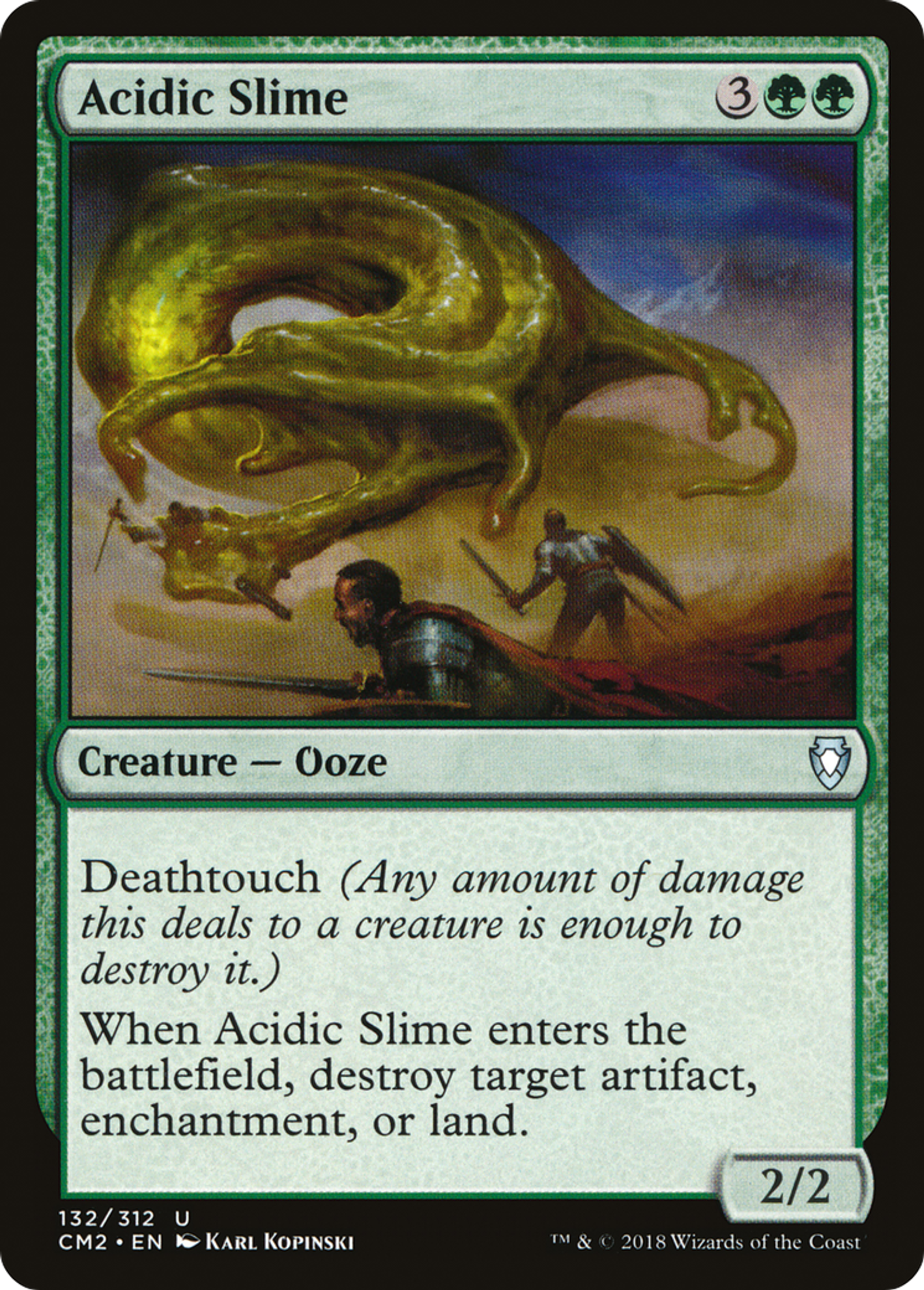 Acidic Slime — Commander Anthology Volume II — Magic: The Gathering