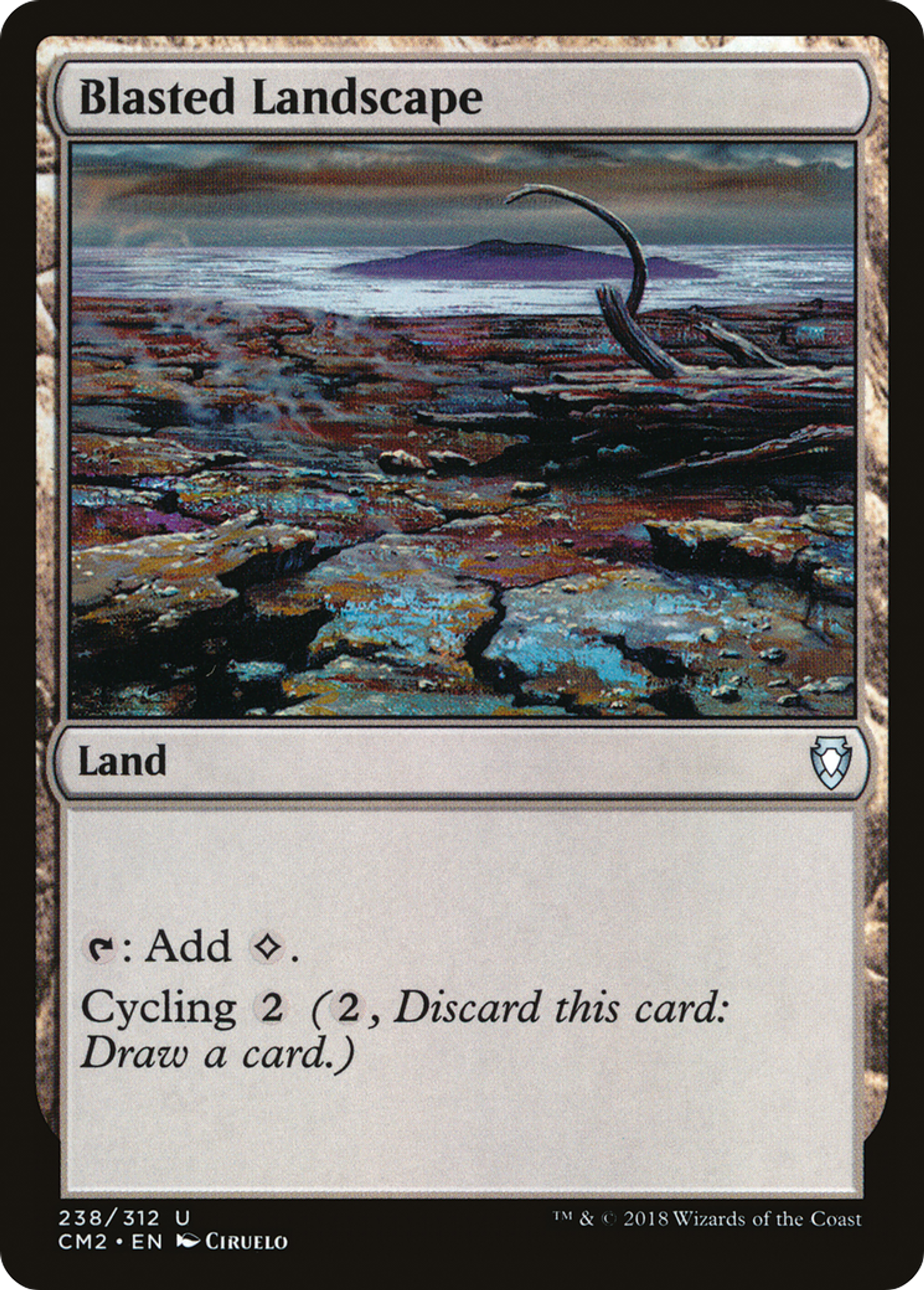 Blasted Landscape — Commander Anthology Volume II — Magic: The Gathering