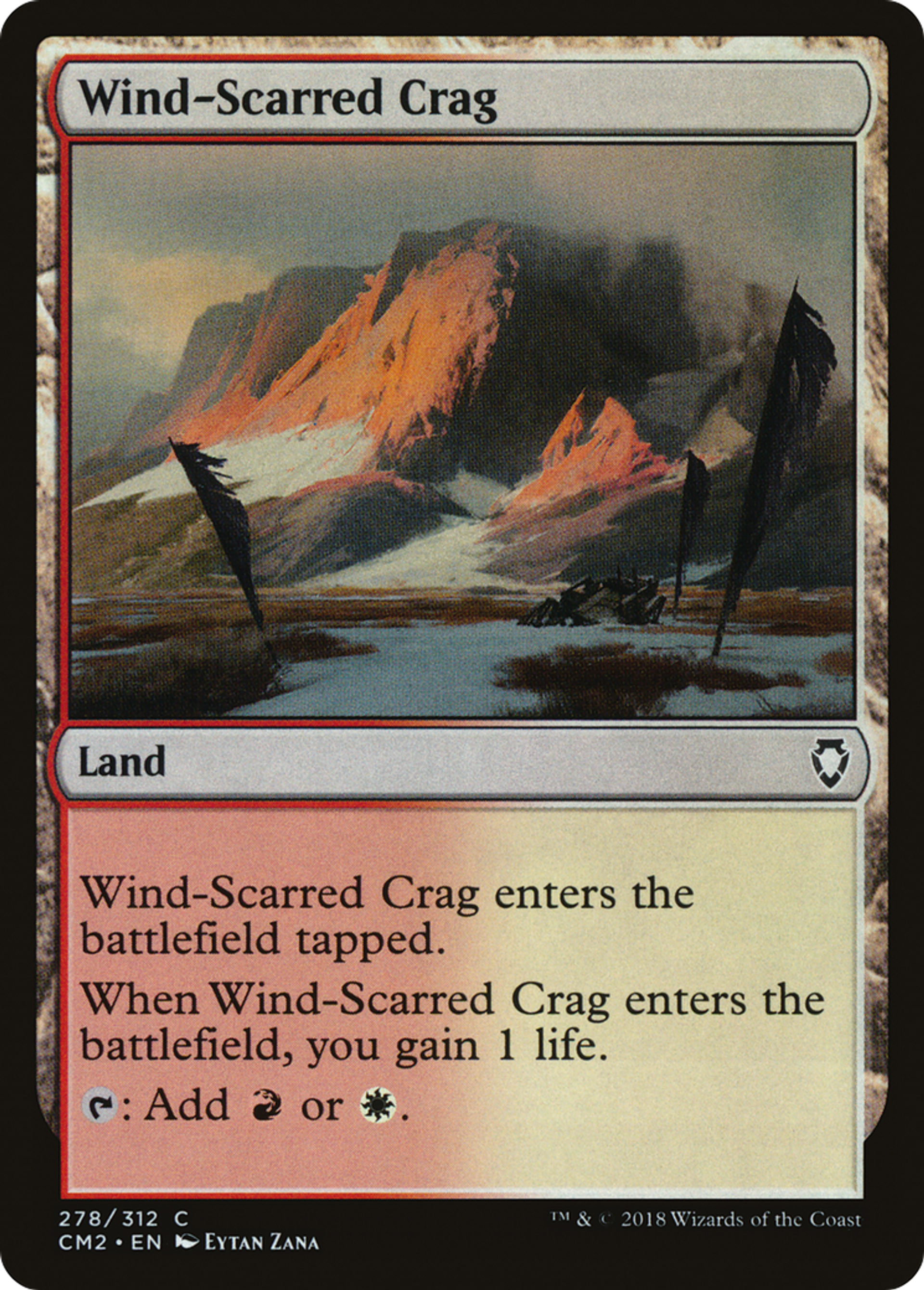 Wind-Scarred Crag — Commander Anthology Volume II — Magic: The Gathering