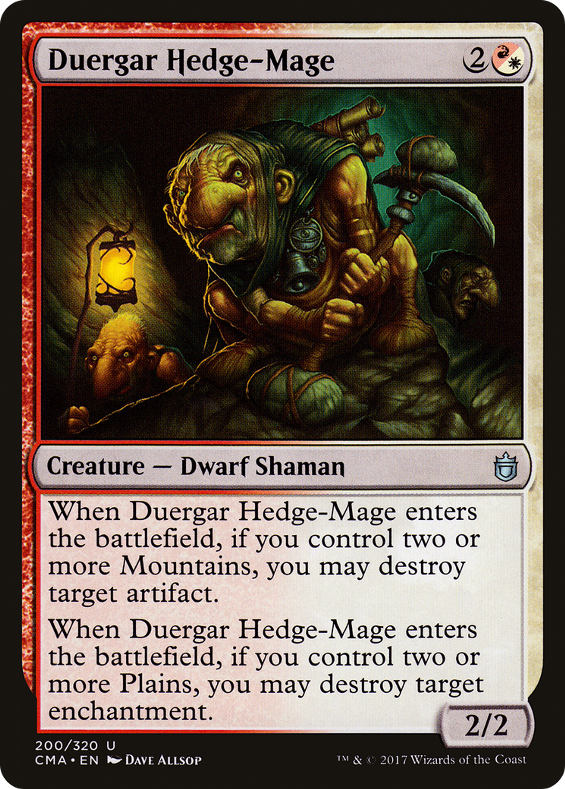 Duergar Hedge-Mage — Commander Anthology — Magic: The Gathering