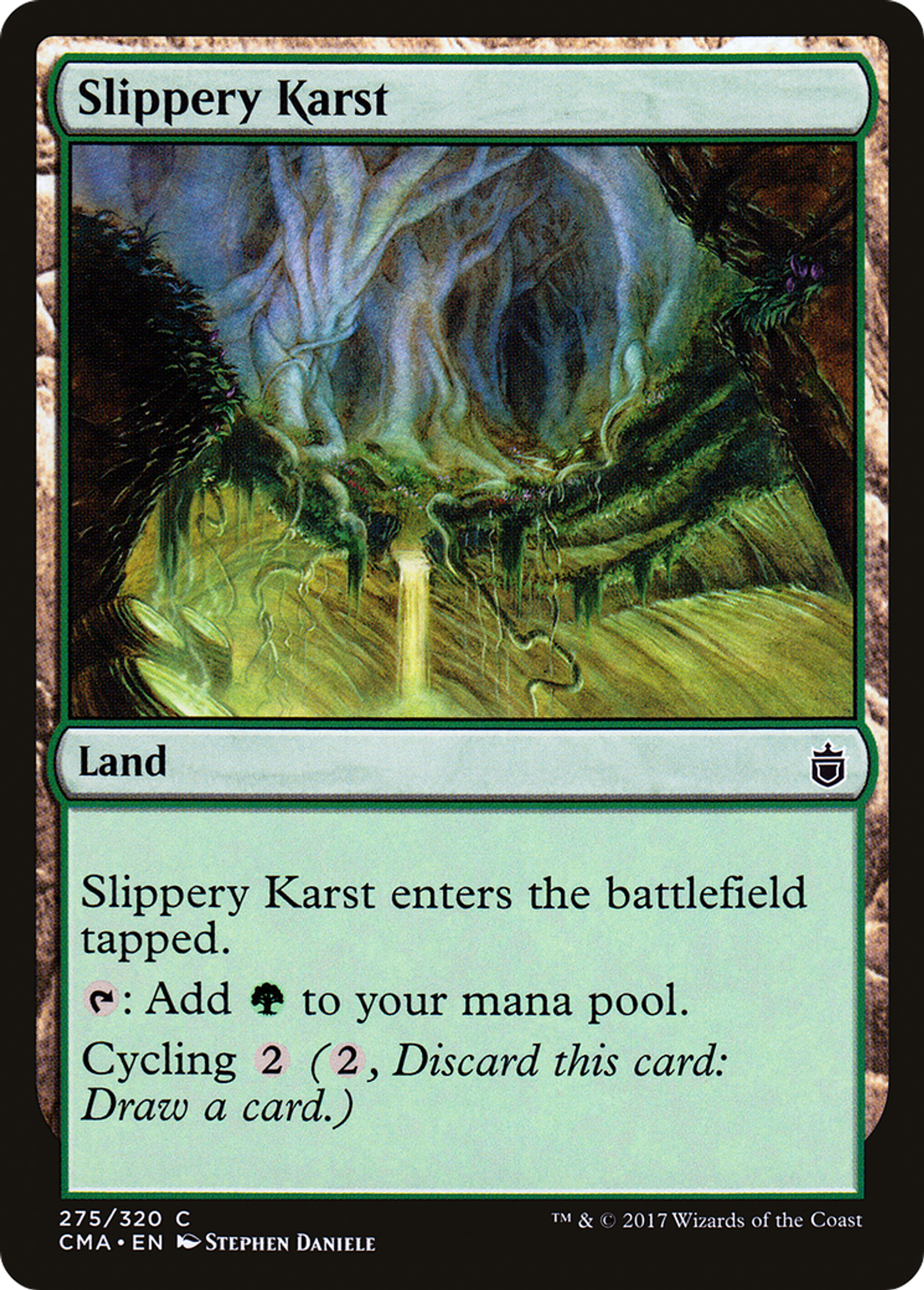 Slippery Karst — Commander Anthology — Magic: The Gathering