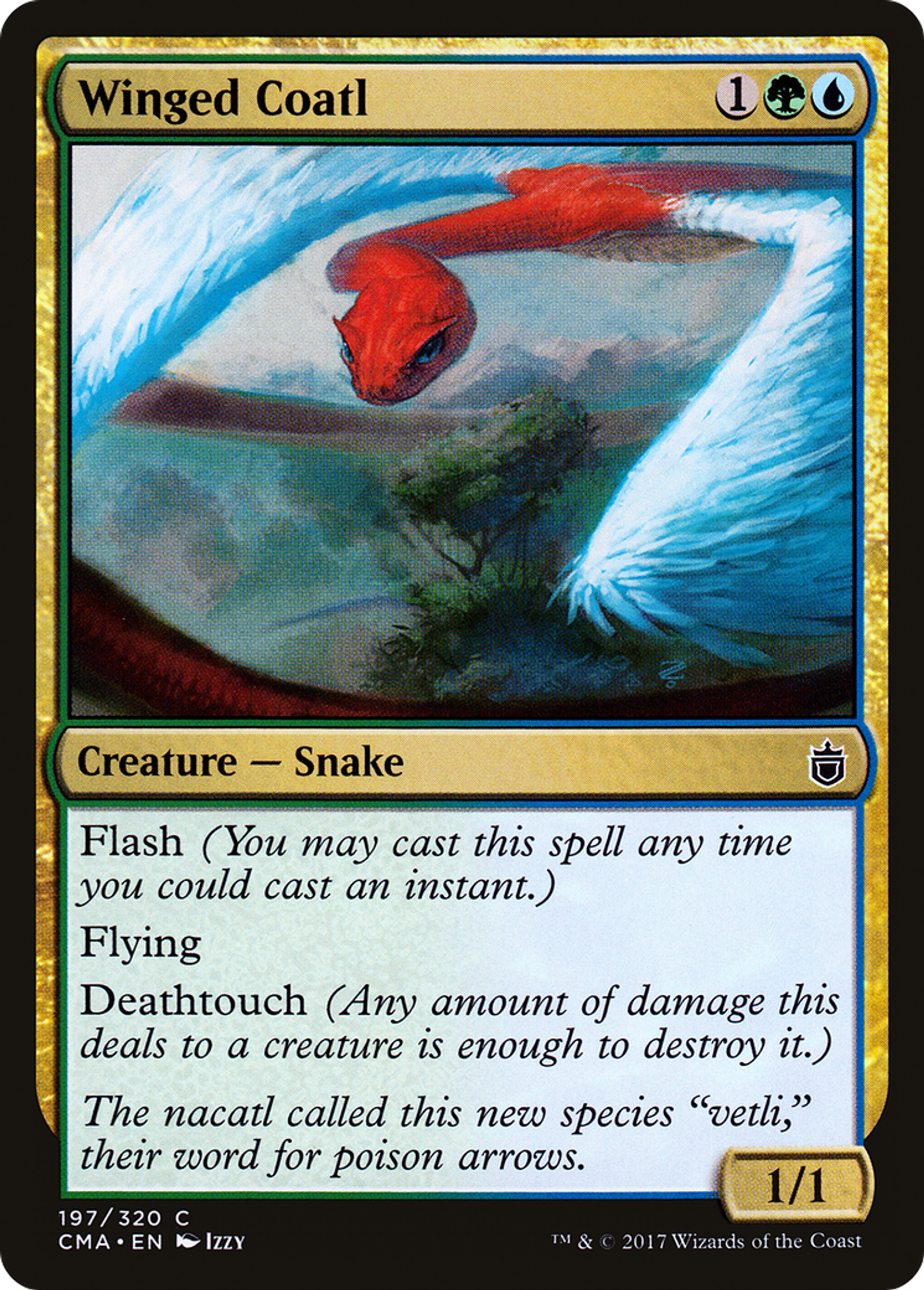 Winged Coatl — Commander Anthology — Magic: The Gathering