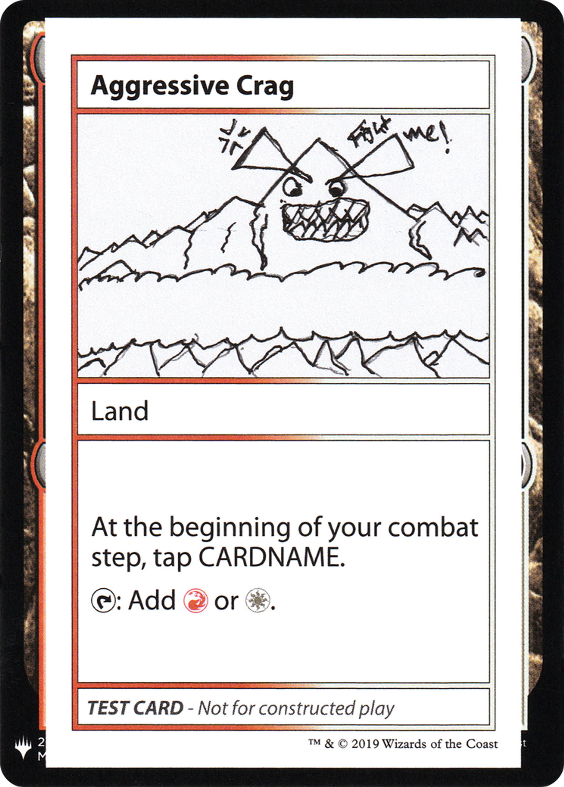 Aggressive Crag — Mystery Booster Playtest Cards 2019 — Magic: The Gathering