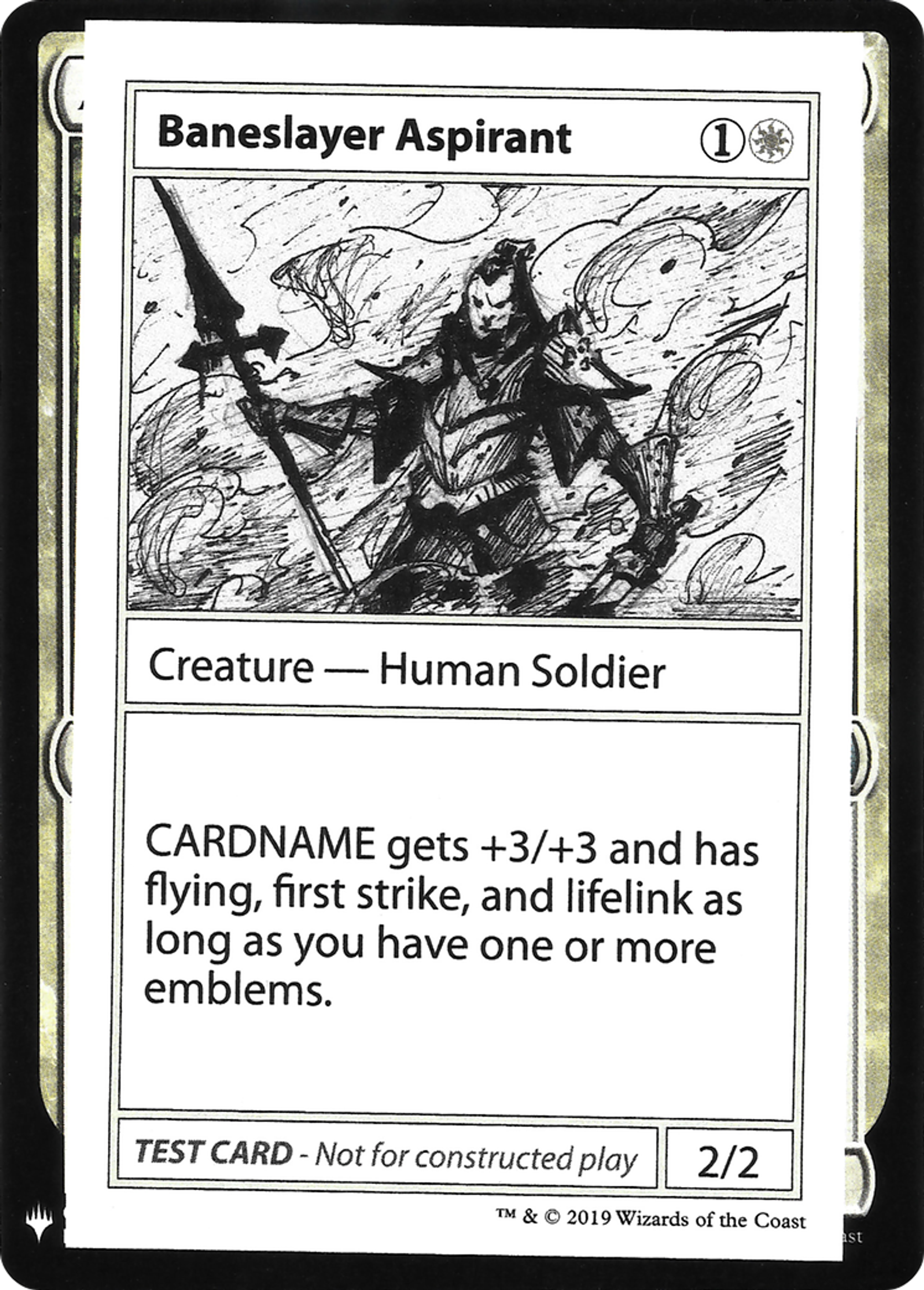 Baneslayer Aspirant — Mystery Booster Playtest Cards 2019 — Magic: The Gathering