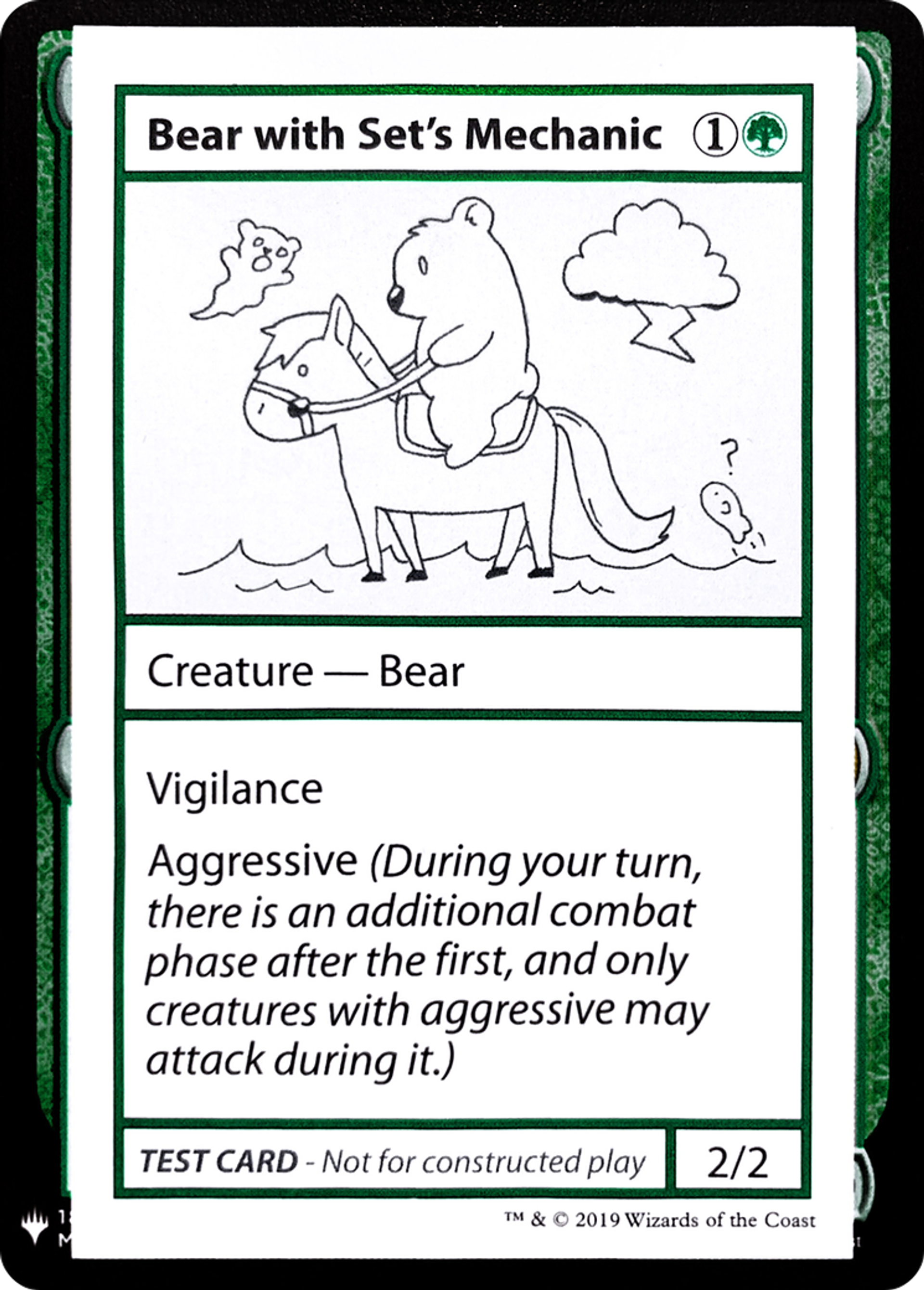 Bear with Set's Mechanic — Mystery Booster Playtest Cards 2019 — Magic: The Gathering
