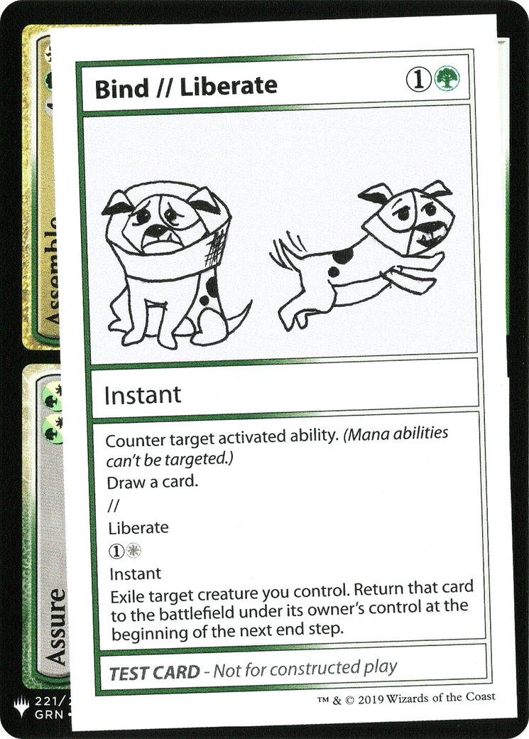 Bind // Liberate — Mystery Booster Playtest Cards 2019 — Magic: The Gathering