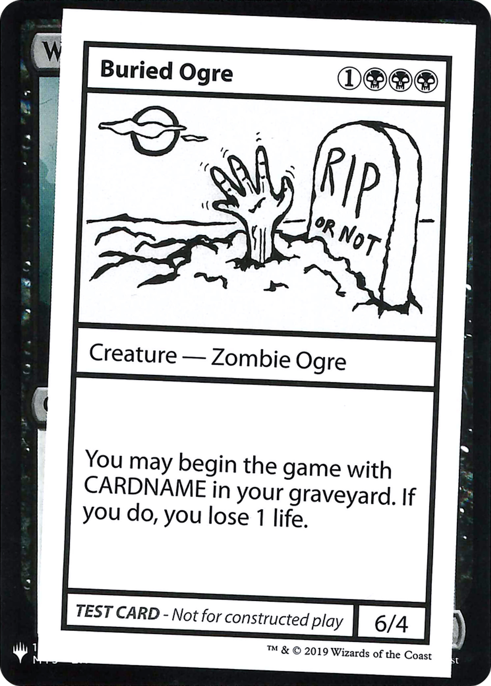 Buried Ogre — Mystery Booster Playtest Cards 2019 — Magic: The Gathering
