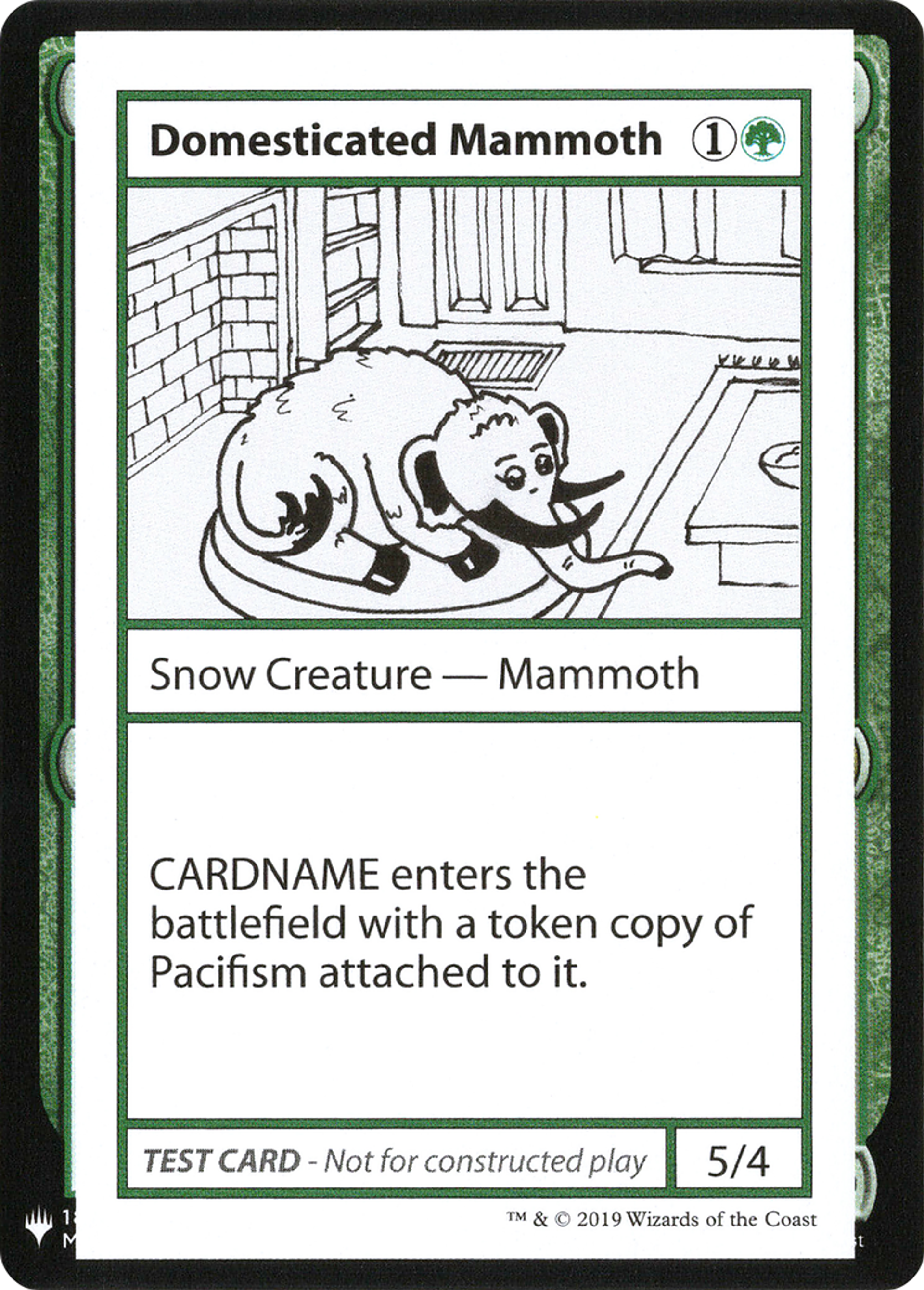 Domesticated Mammoth — Mystery Booster Playtest Cards 2019 — Magic: The Gathering
