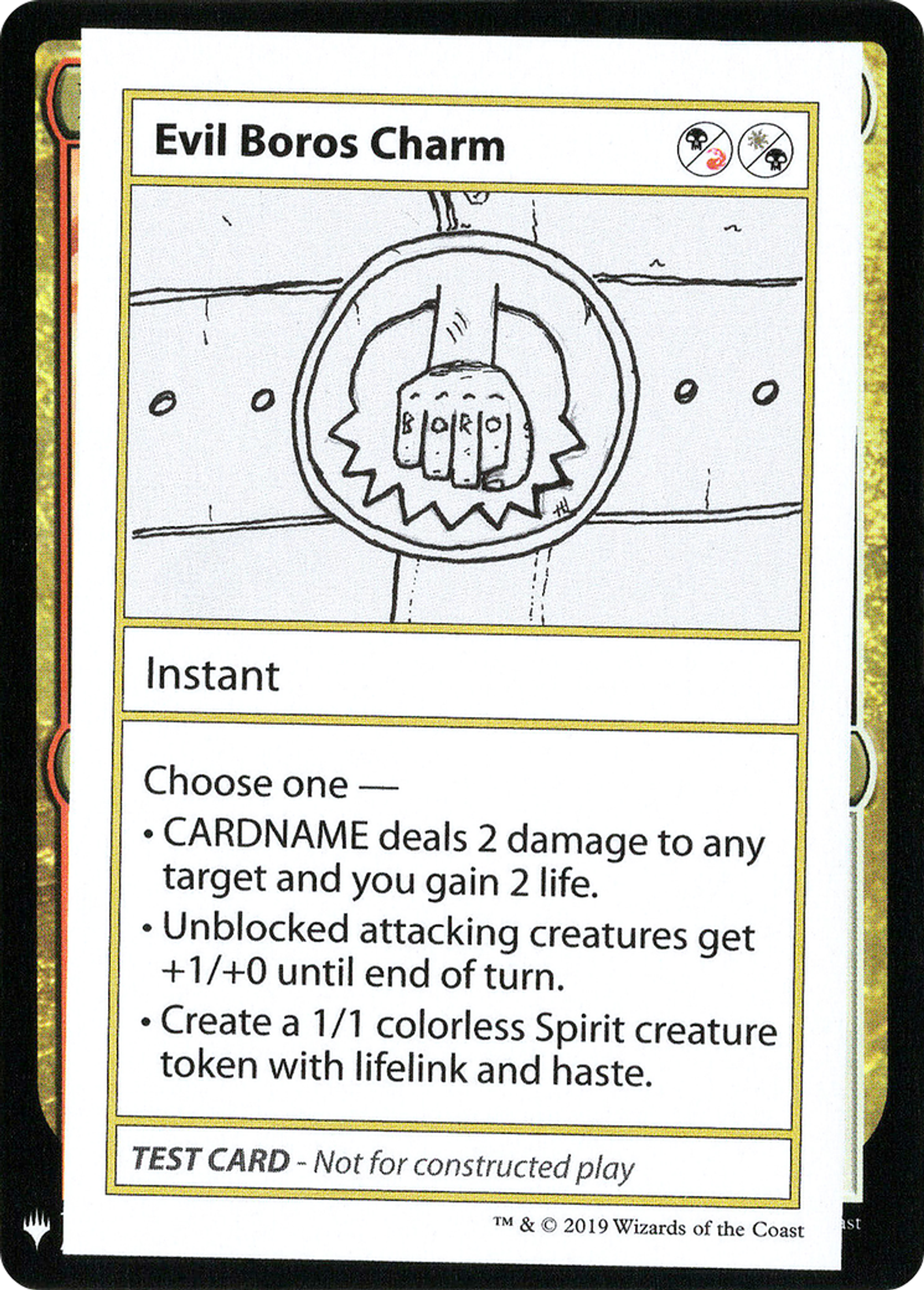 Evil Boros Charm — Mystery Booster Playtest Cards 2019 — Magic: The Gathering