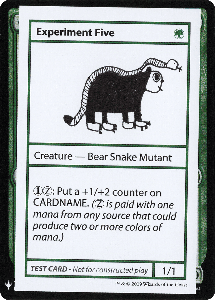 Experiment Five — Mystery Booster Playtest Cards 2019 — Magic: The Gathering