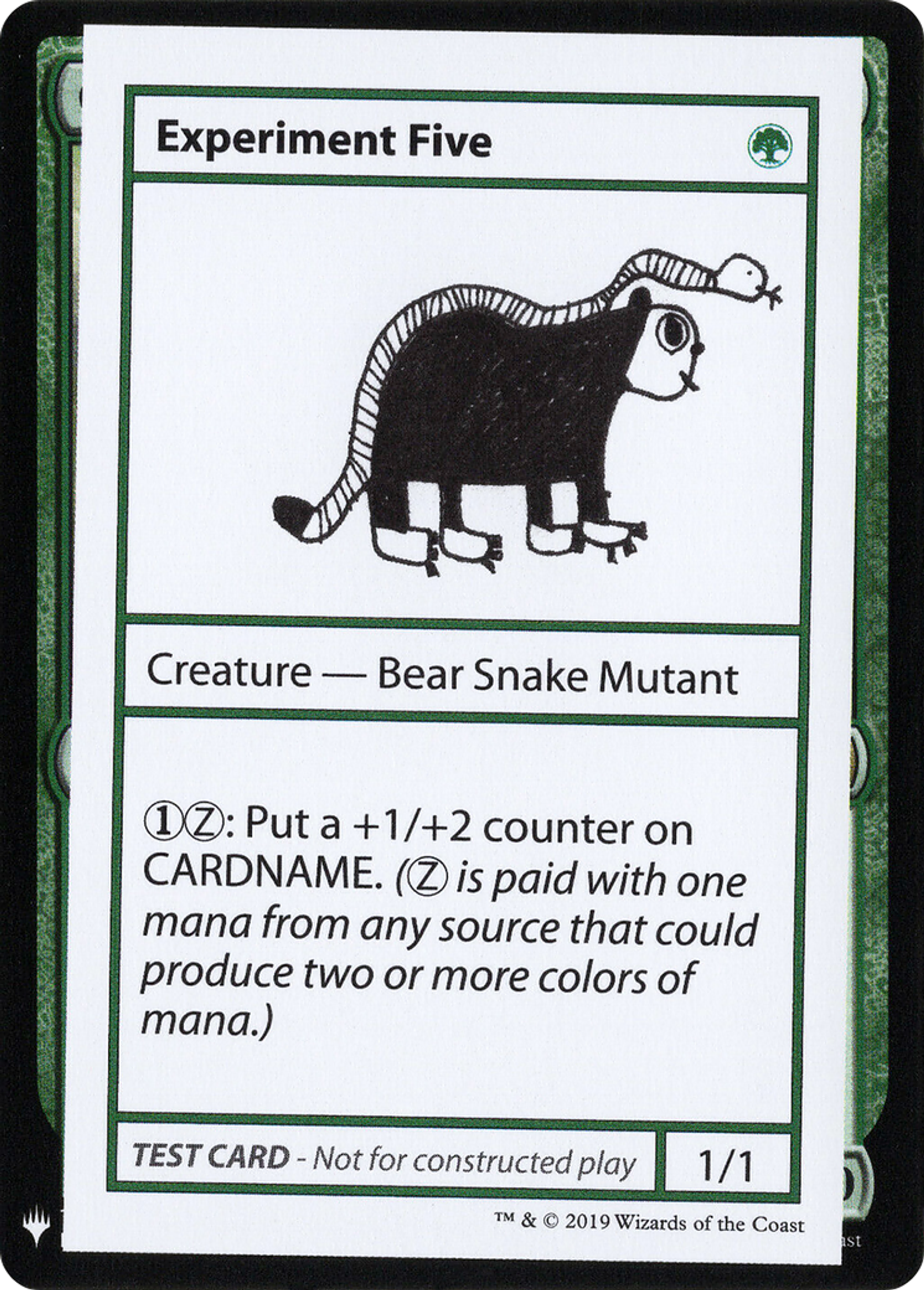 Experiment Five — Mystery Booster Playtest Cards 2019 — Magic: The Gathering