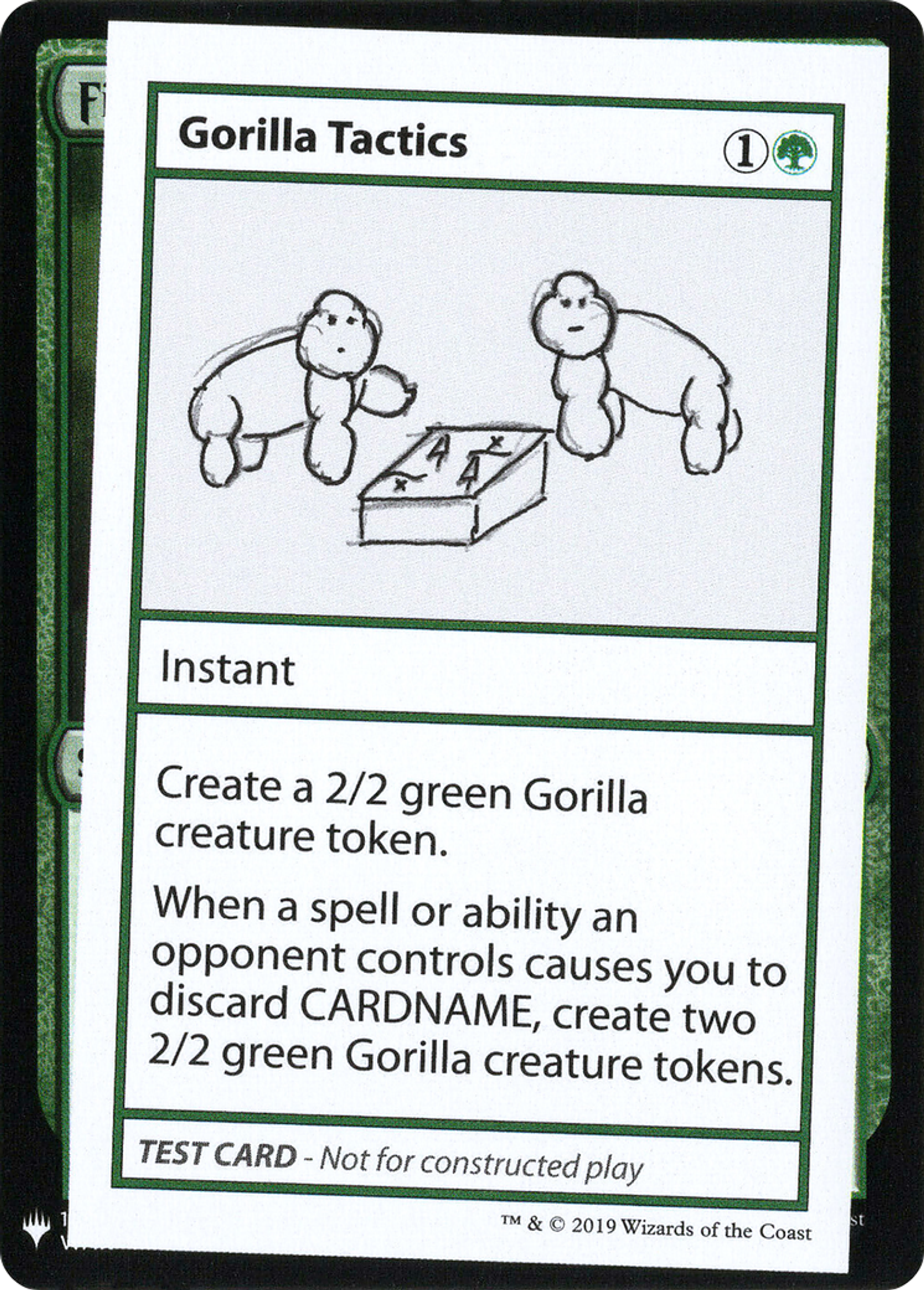 Gorilla Tactics — Mystery Booster Playtest Cards 2019 — Magic: The Gathering