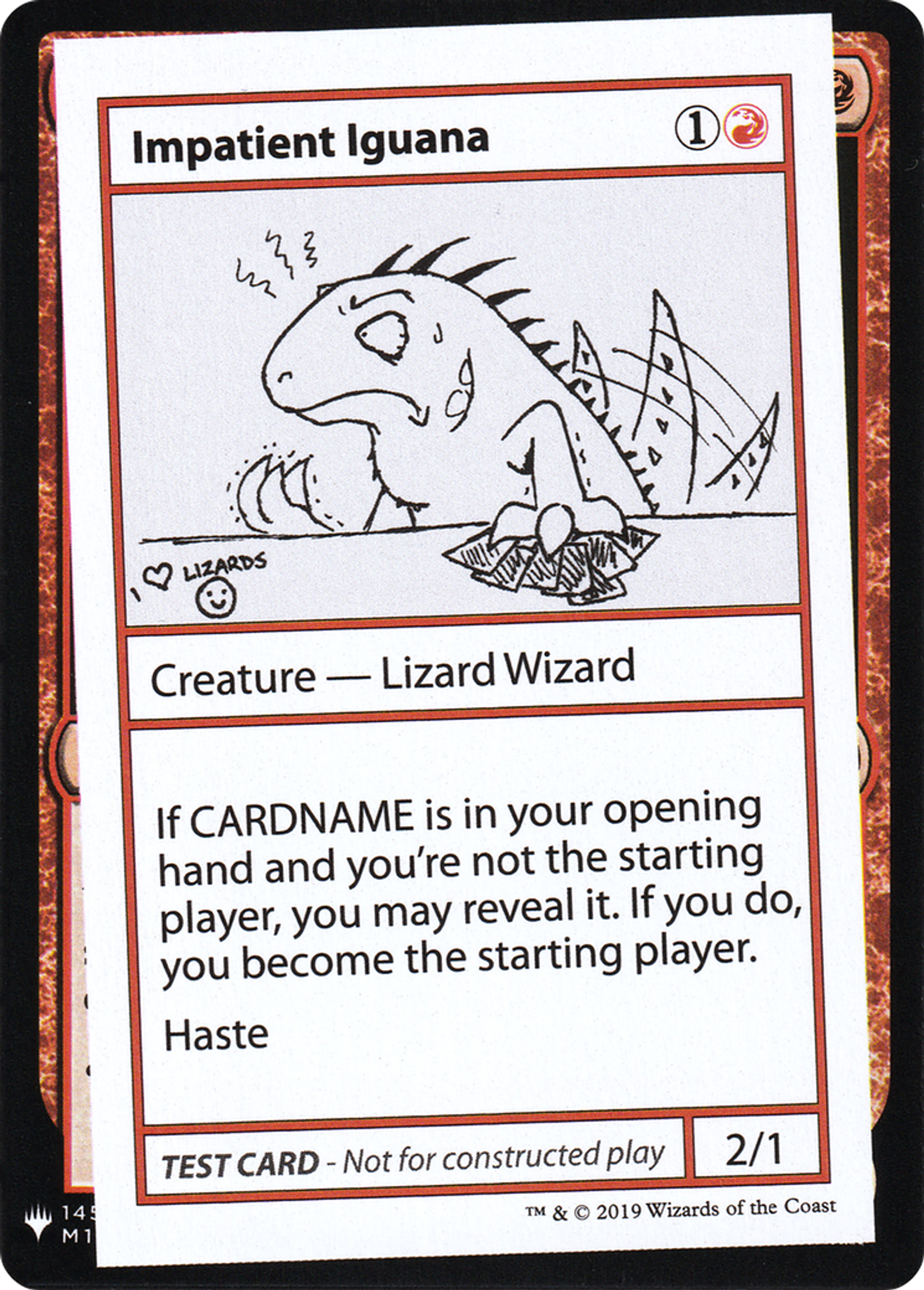 Impatient Iguana — Mystery Booster Playtest Cards 2019 — Magic: The Gathering