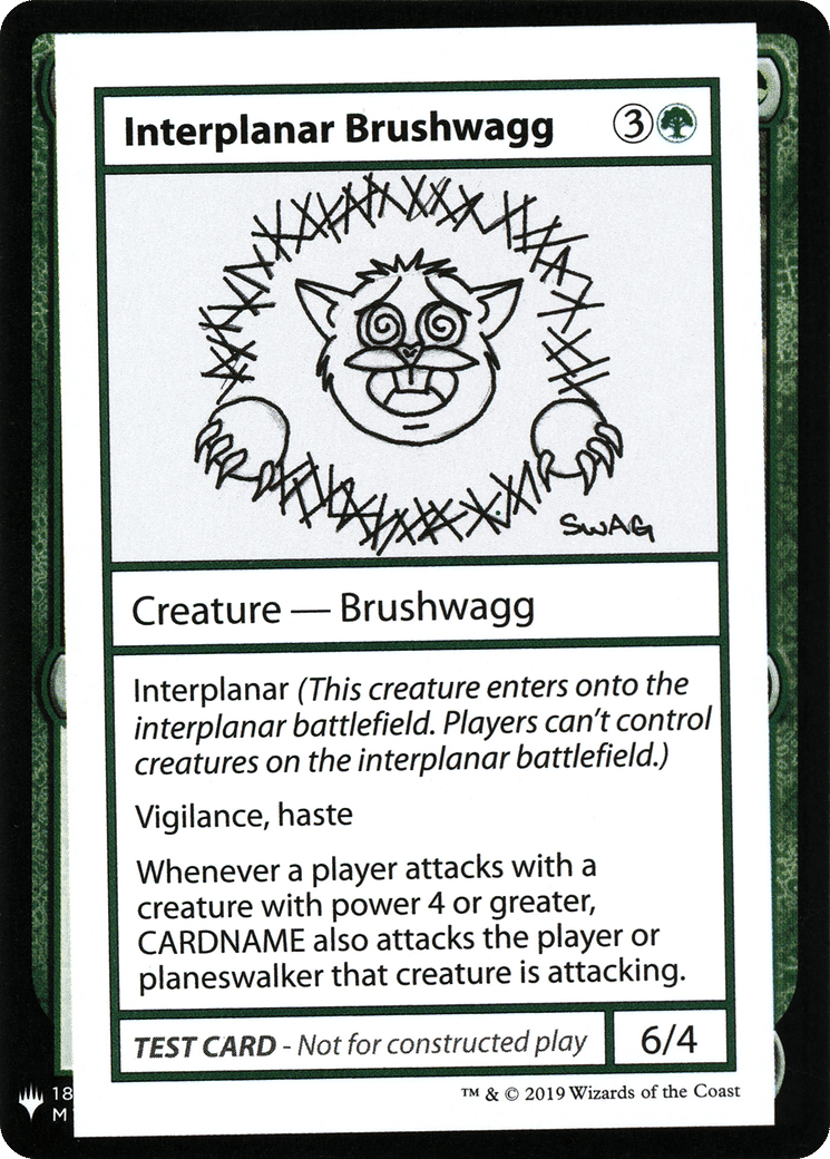 Interplanar Brushwagg — Mystery Booster Playtest Cards 2019 — Magic: The Gathering