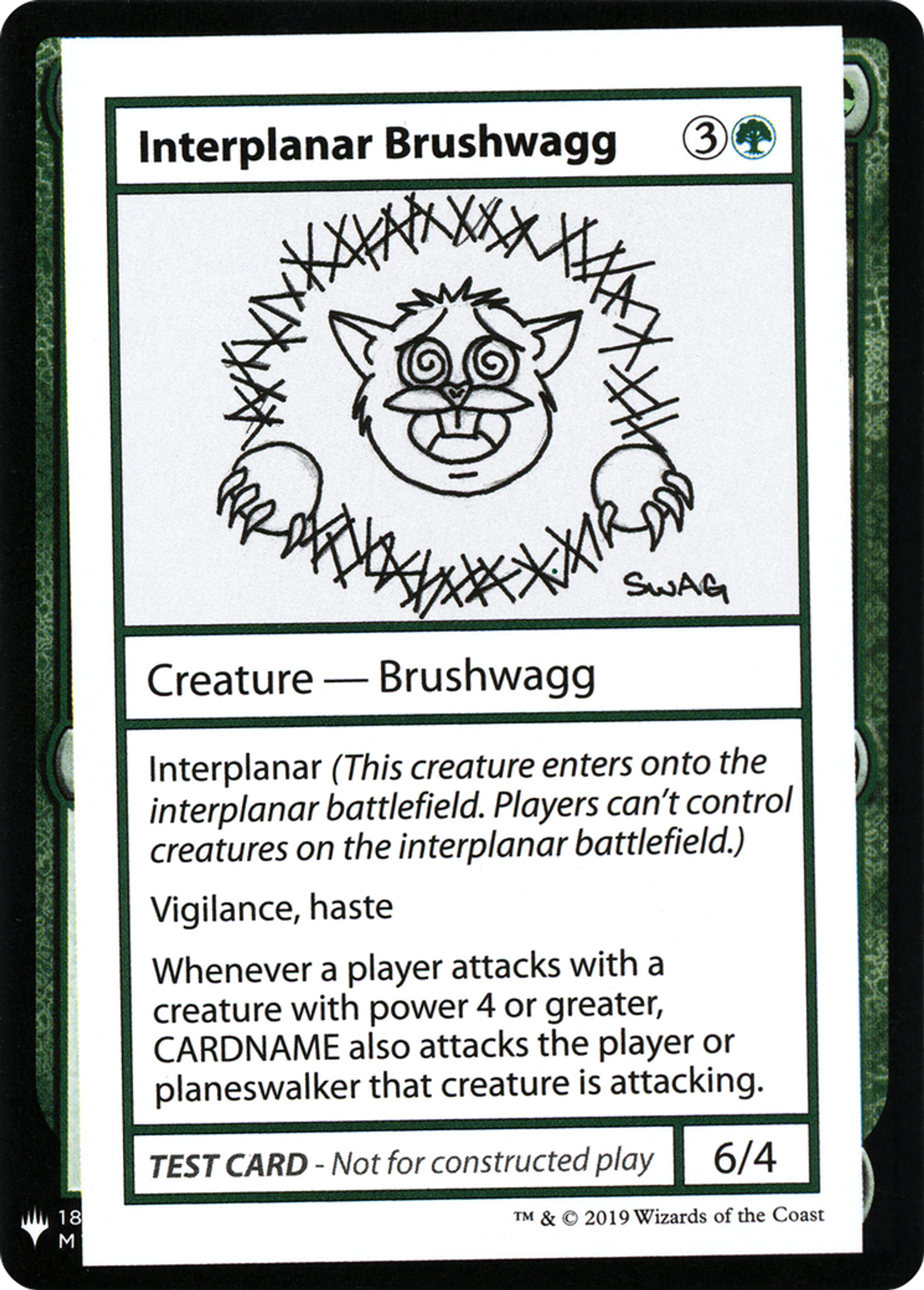 Interplanar Brushwagg — Mystery Booster Playtest Cards 2019 — Magic: The Gathering