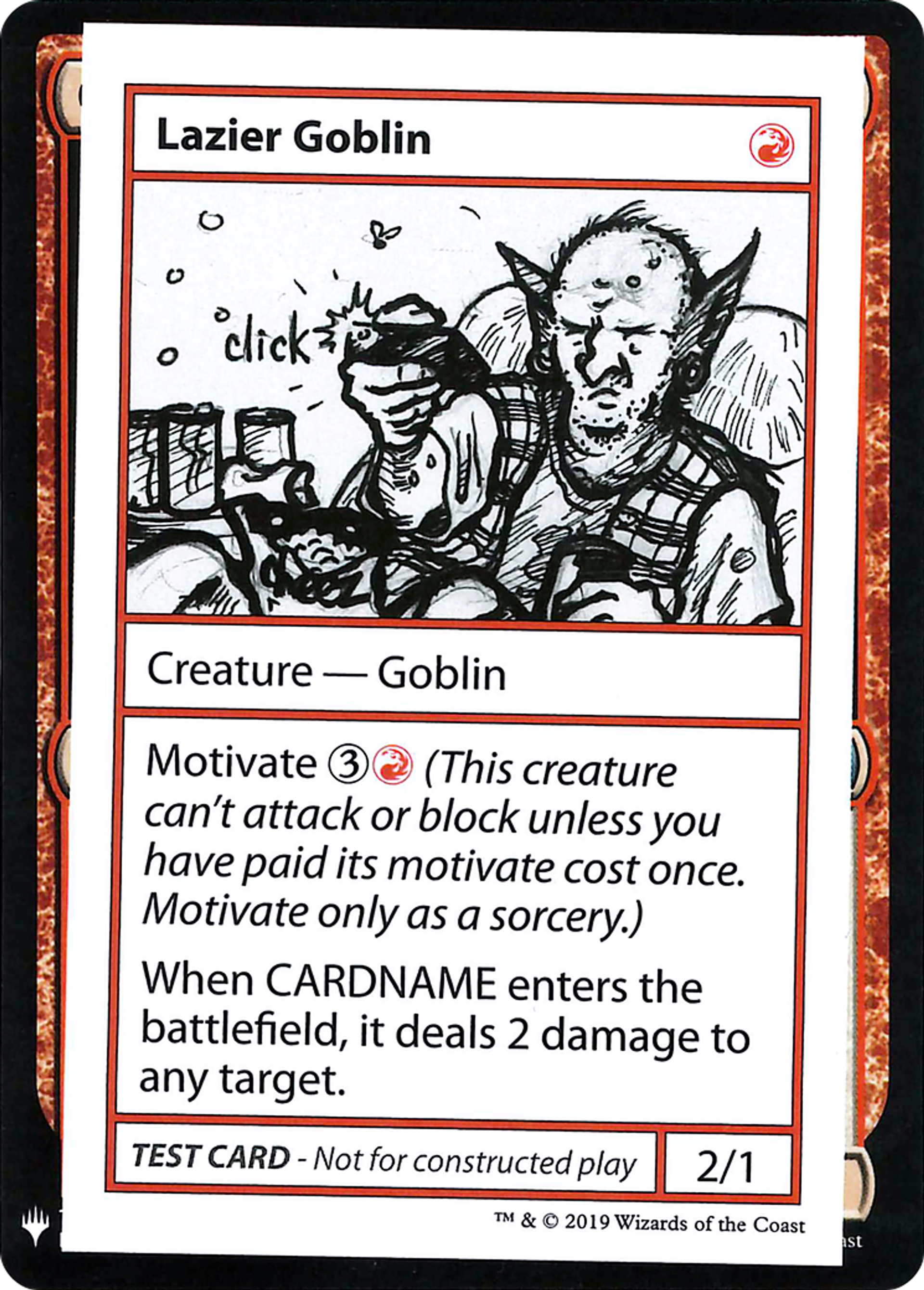 Lazier Goblin — Mystery Booster Playtest Cards 2019 — Magic: The Gathering