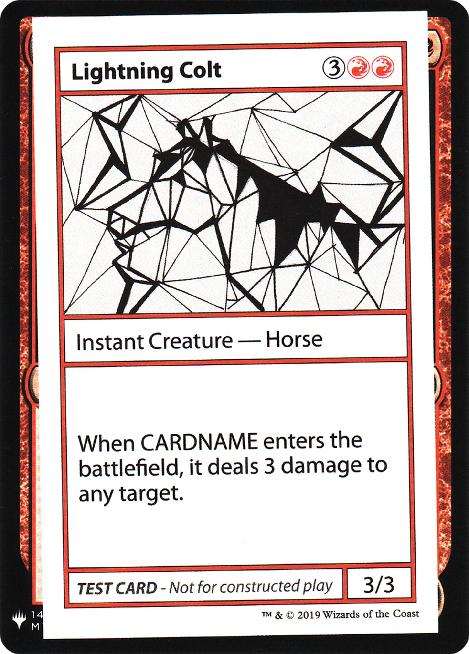 Lightning Colt — Mystery Booster Playtest Cards 2019 — Magic: The Gathering
