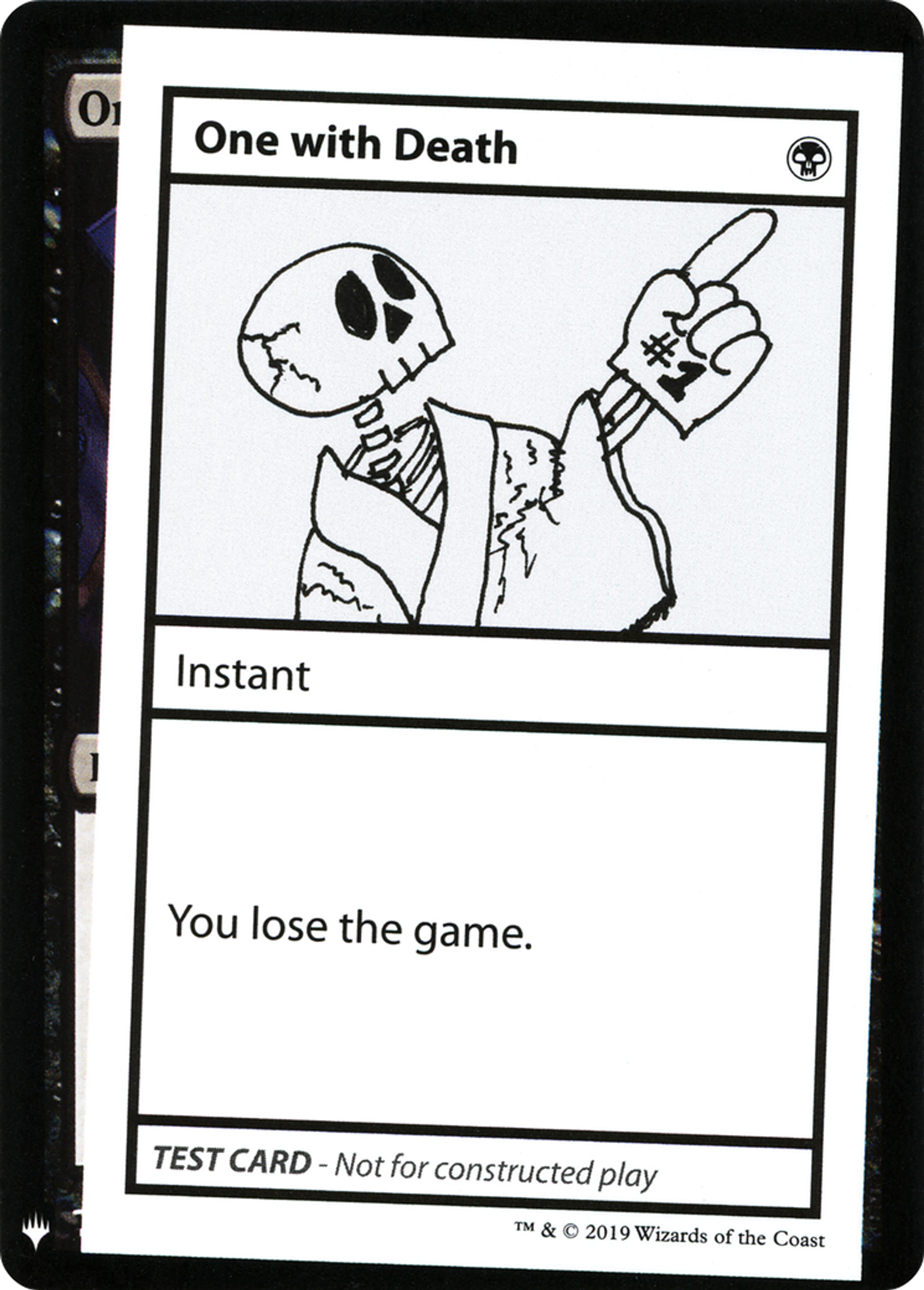 One with Death — Mystery Booster Playtest Cards 2019 — Magic: The Gathering
