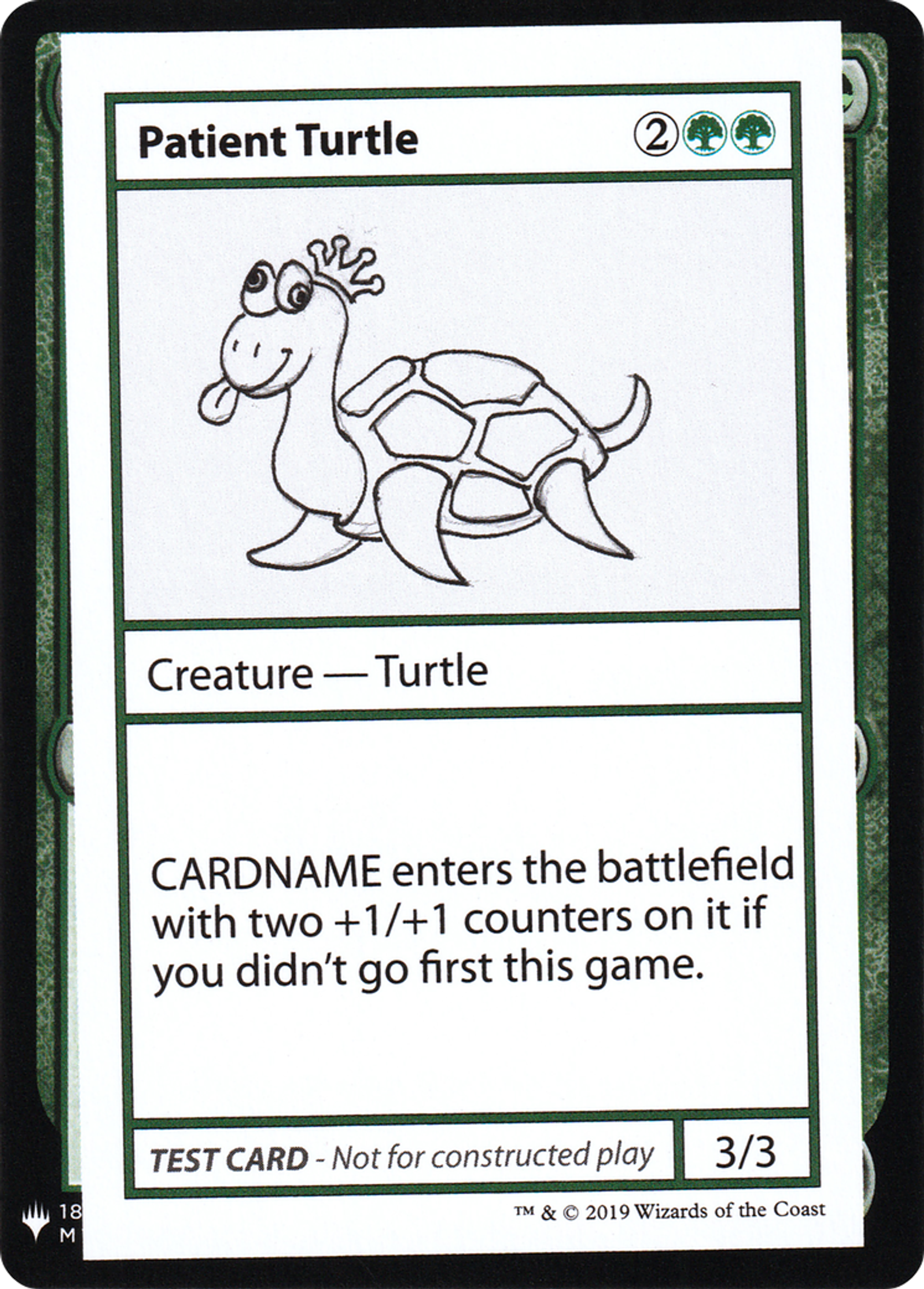 Patient Turtle — Mystery Booster Playtest Cards 2019 — Magic: The Gathering